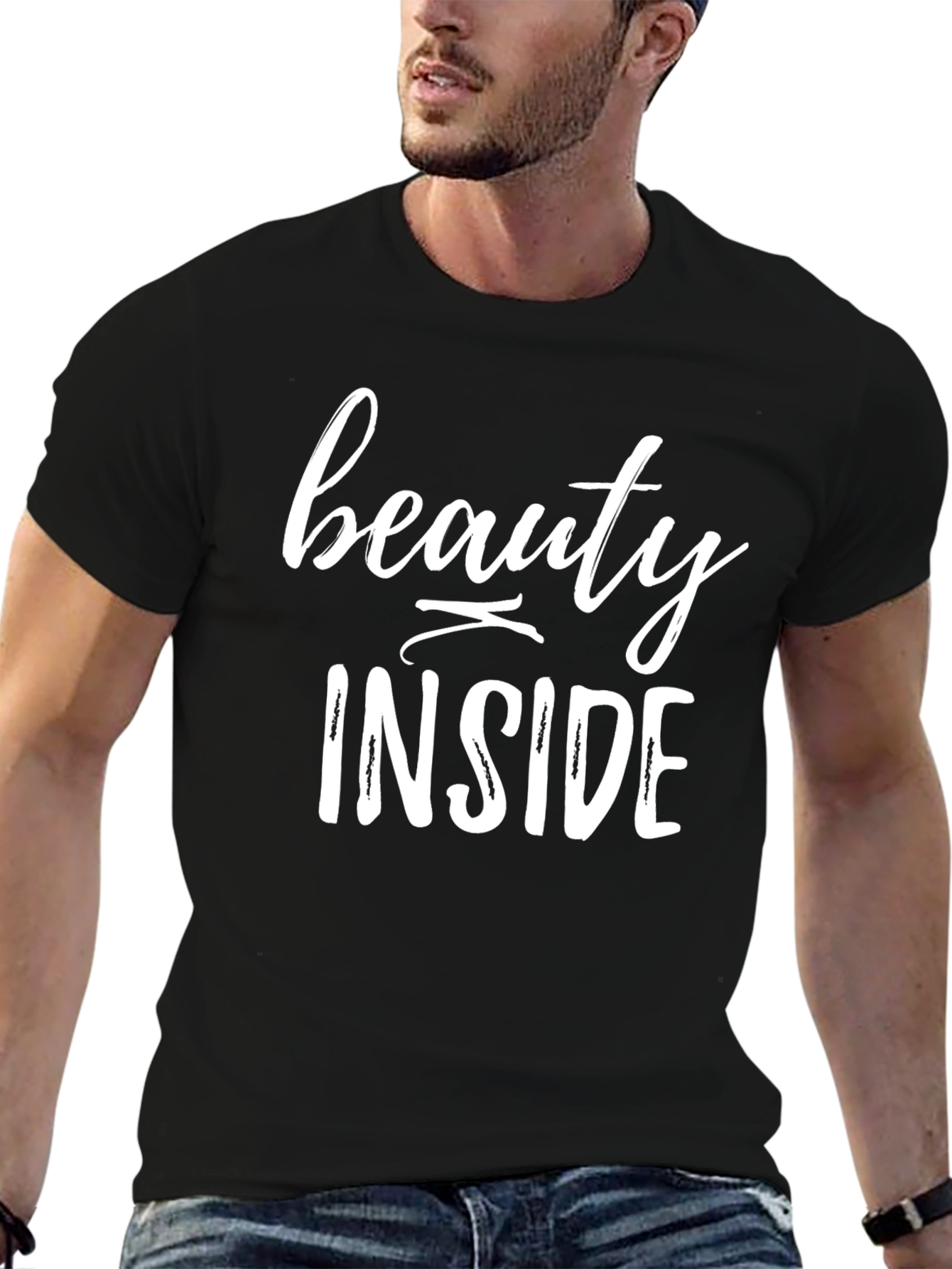 Beauty Inside Graphic Tee - Black