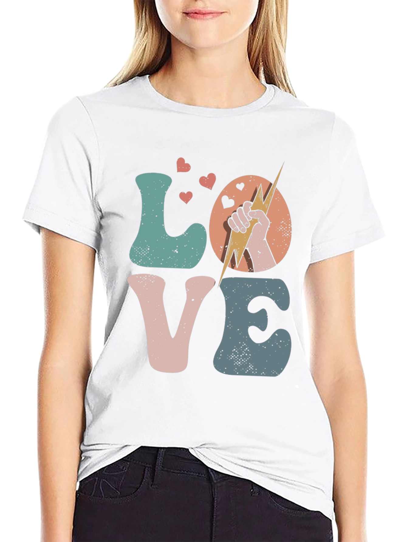 Love Graphic T-Shirt - Retro Design