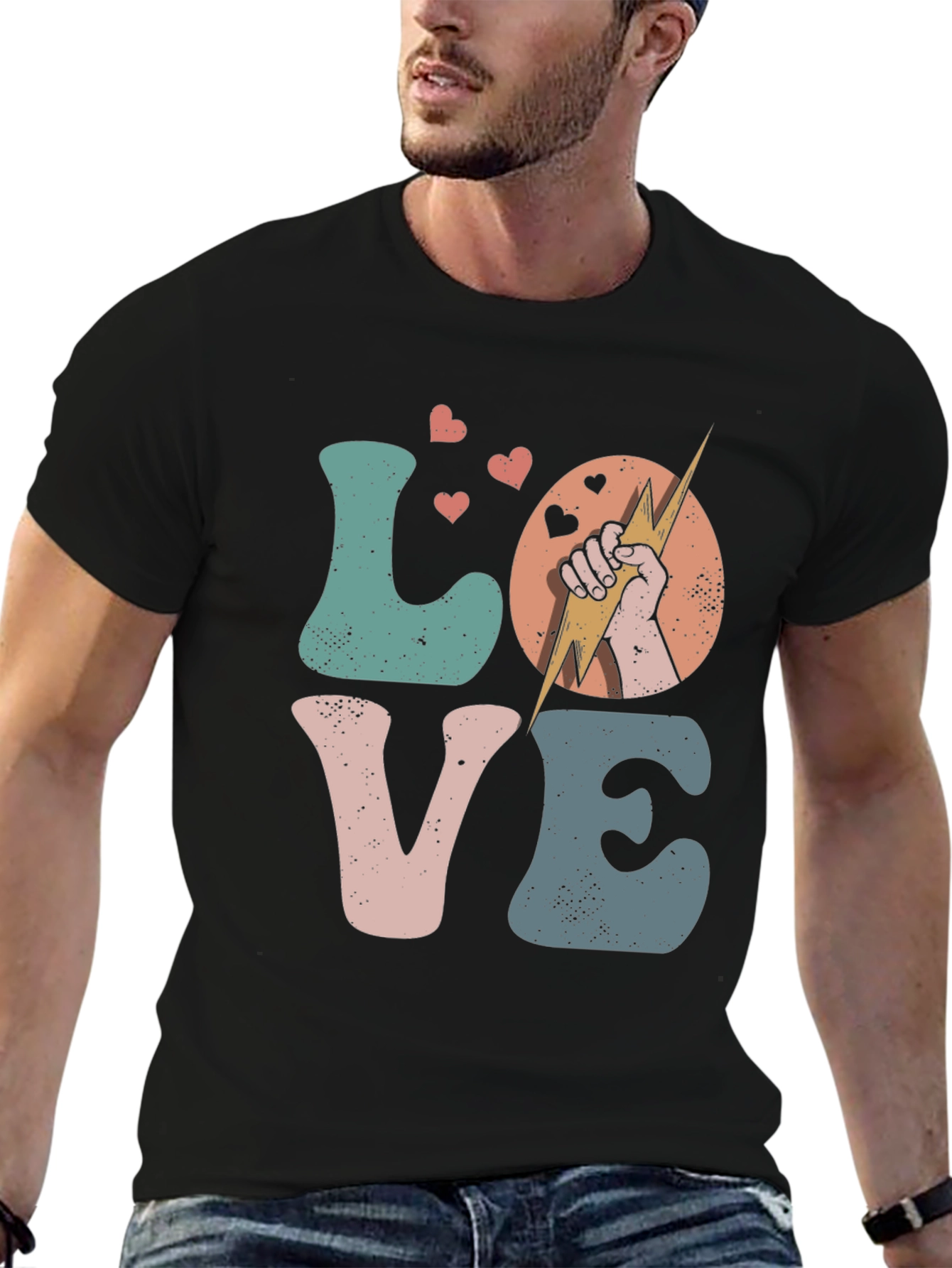 Love Graphic T-Shirt - Retro Design