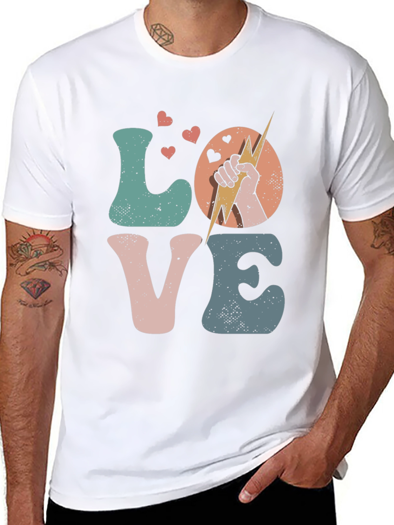 Love Graphic T-Shirt - Retro Design