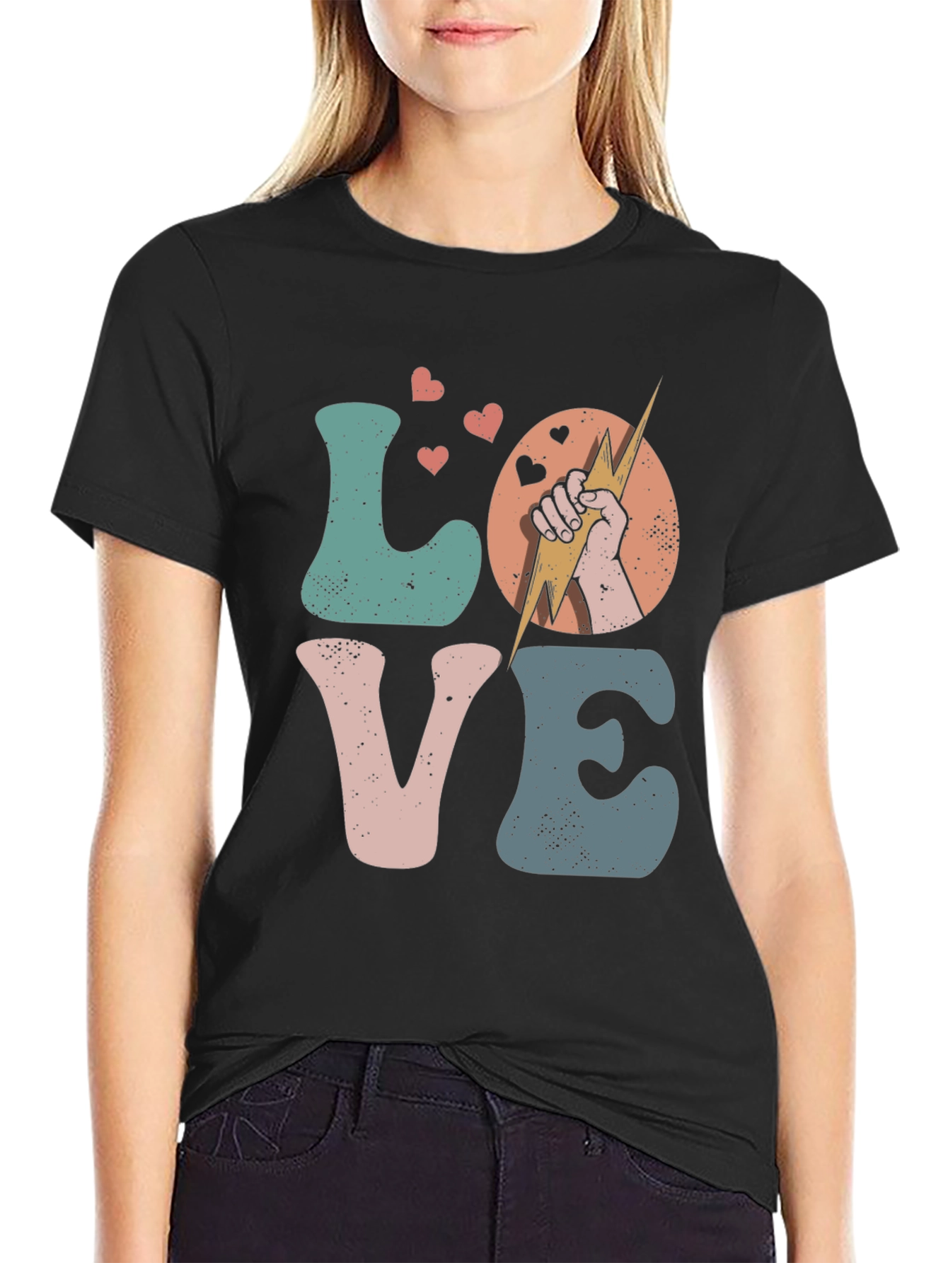 Love Graphic T-Shirt - Retro Design