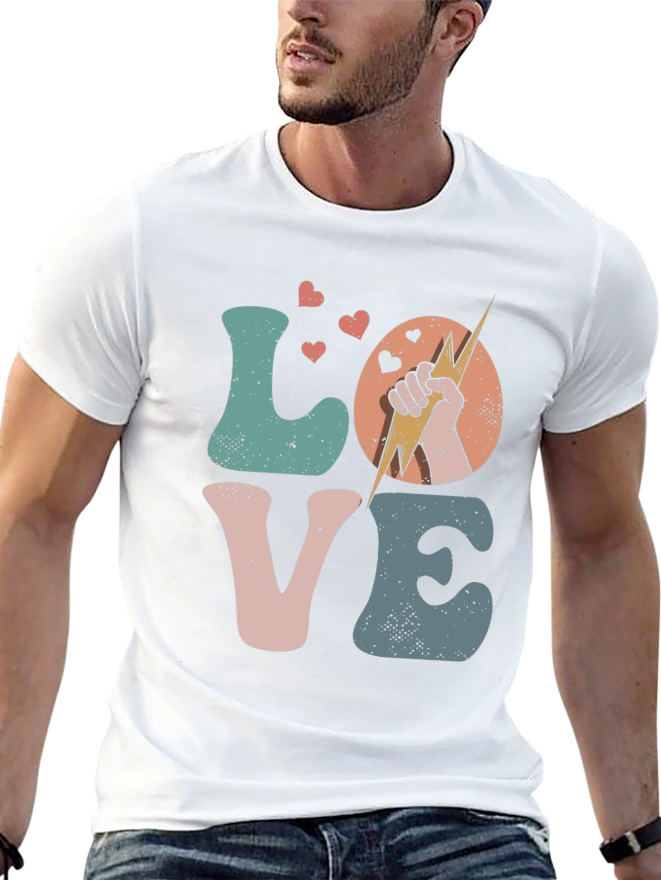 Love Graphic T-Shirt - Retro Design