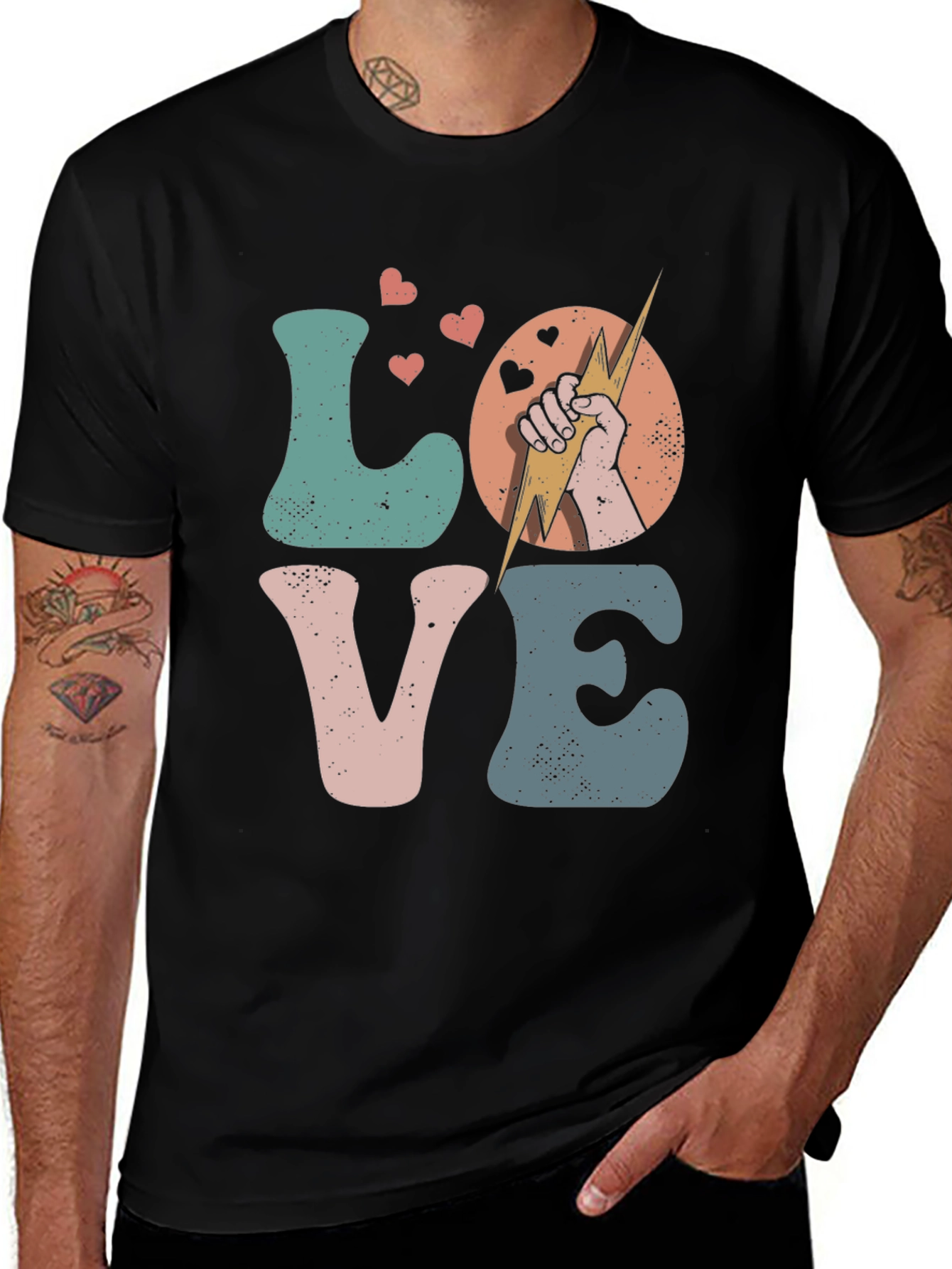 Love Graphic T-Shirt - Retro Design