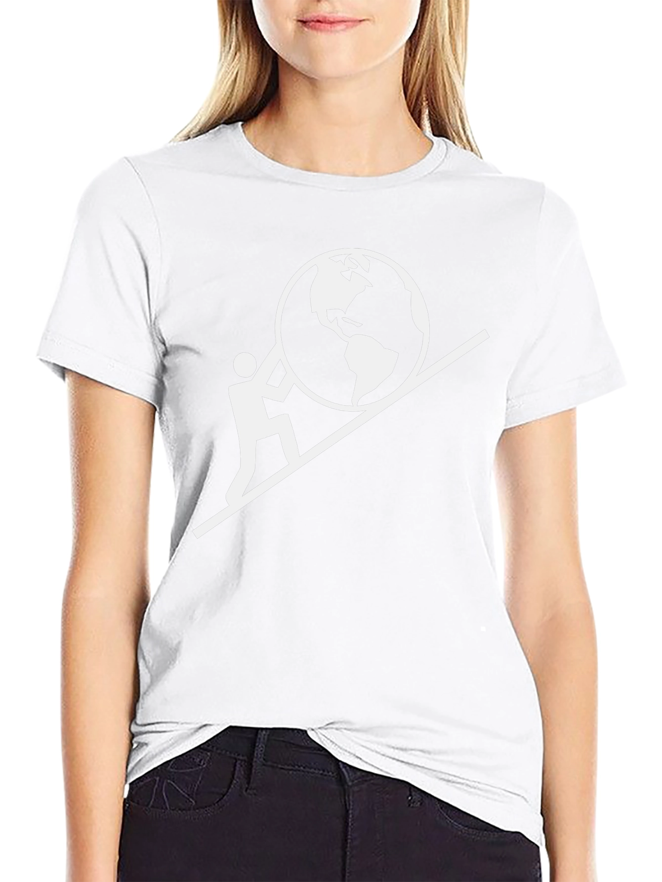 Mans World On His Shoulders Graphic T-Shirt