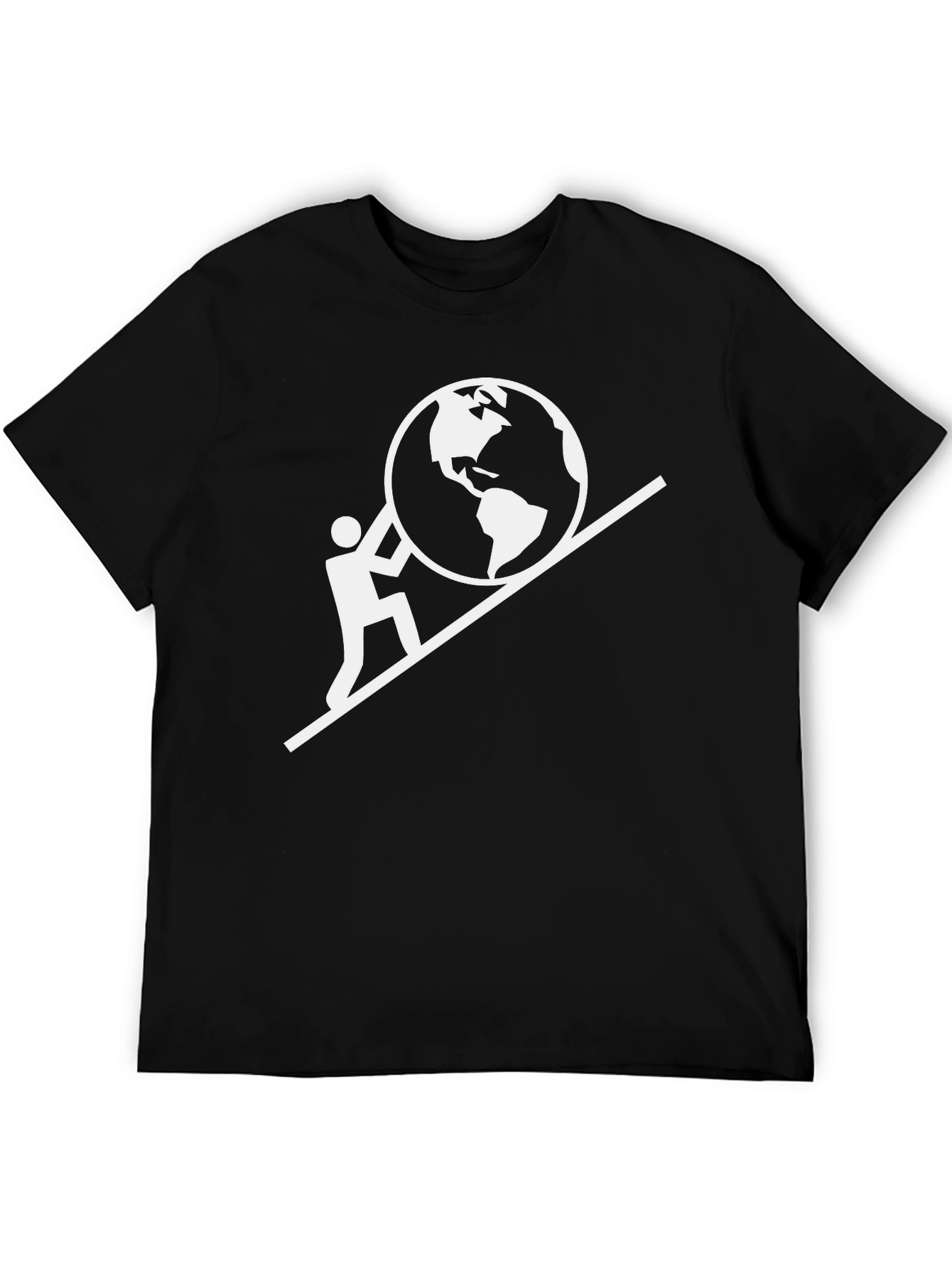Mans World On His Shoulders Graphic T-Shirt