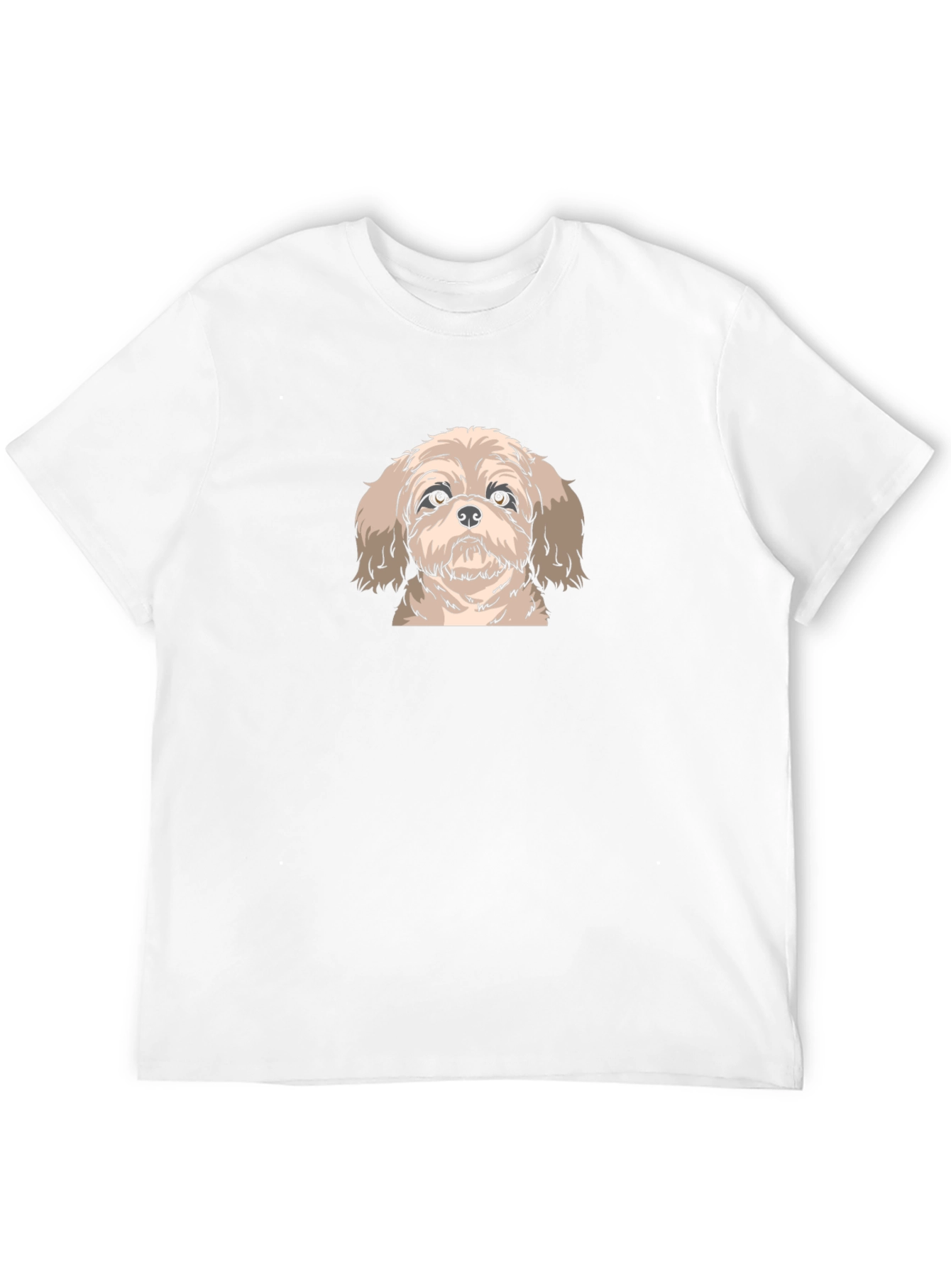Shih Tzu Graphic Tee - Black Cotton T-Shirt