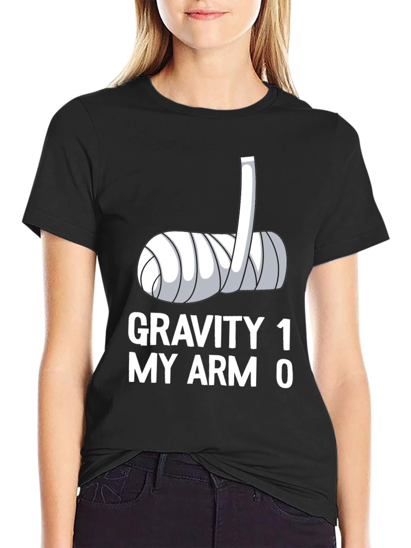 Gravity 1 My Arm 0 Black T-Shirt