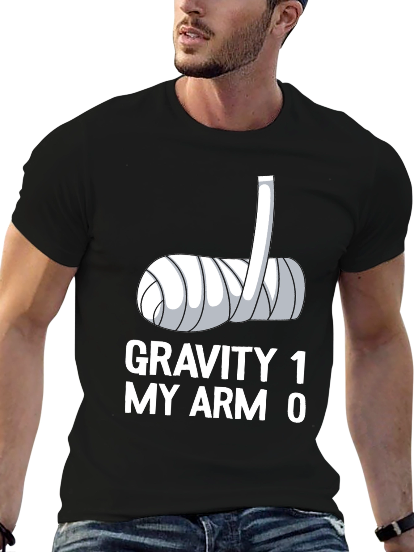 Gravity 1 My Arm 0 Black T-Shirt
