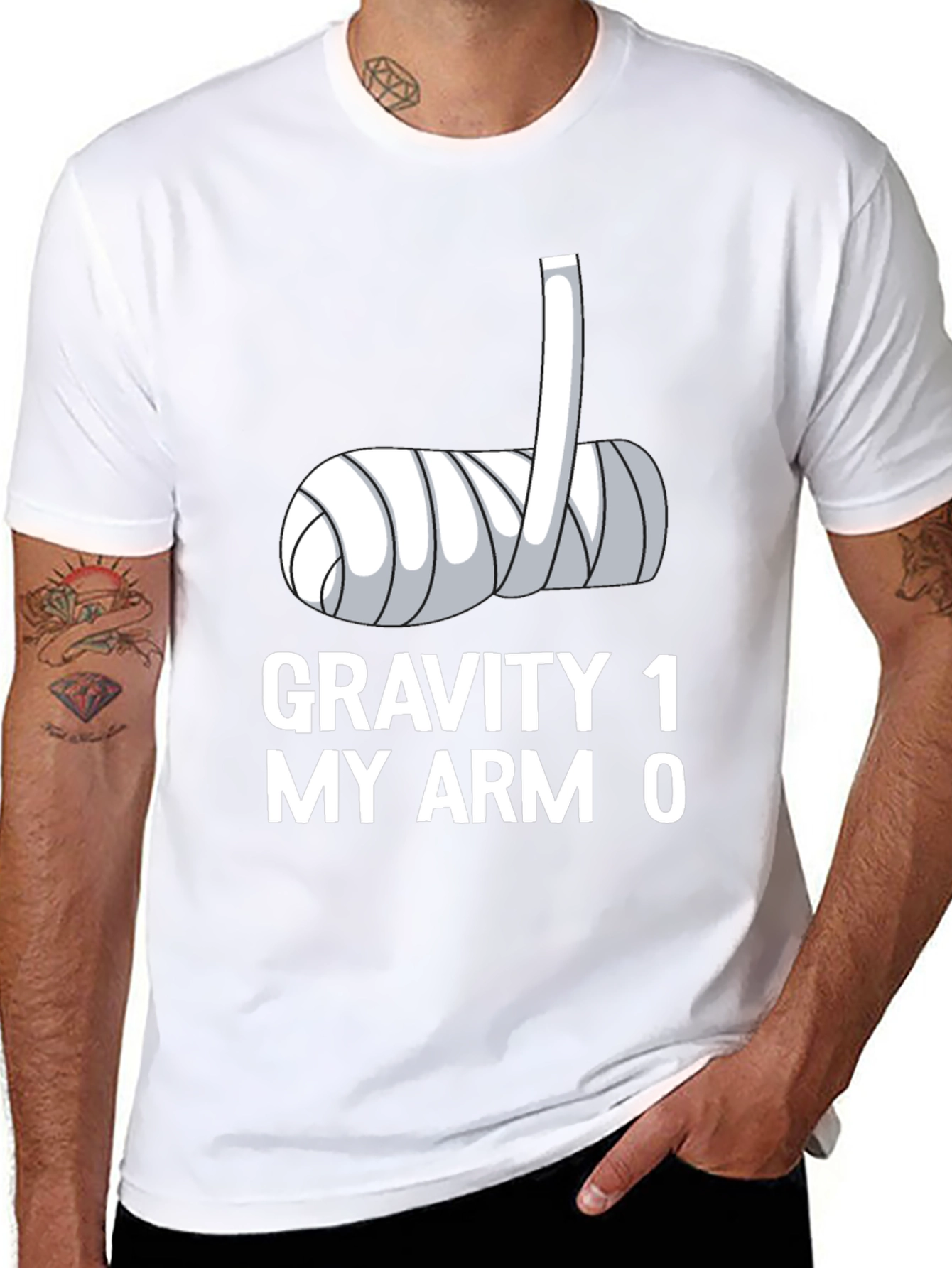 Gravity 1 My Arm 0 Black T-Shirt