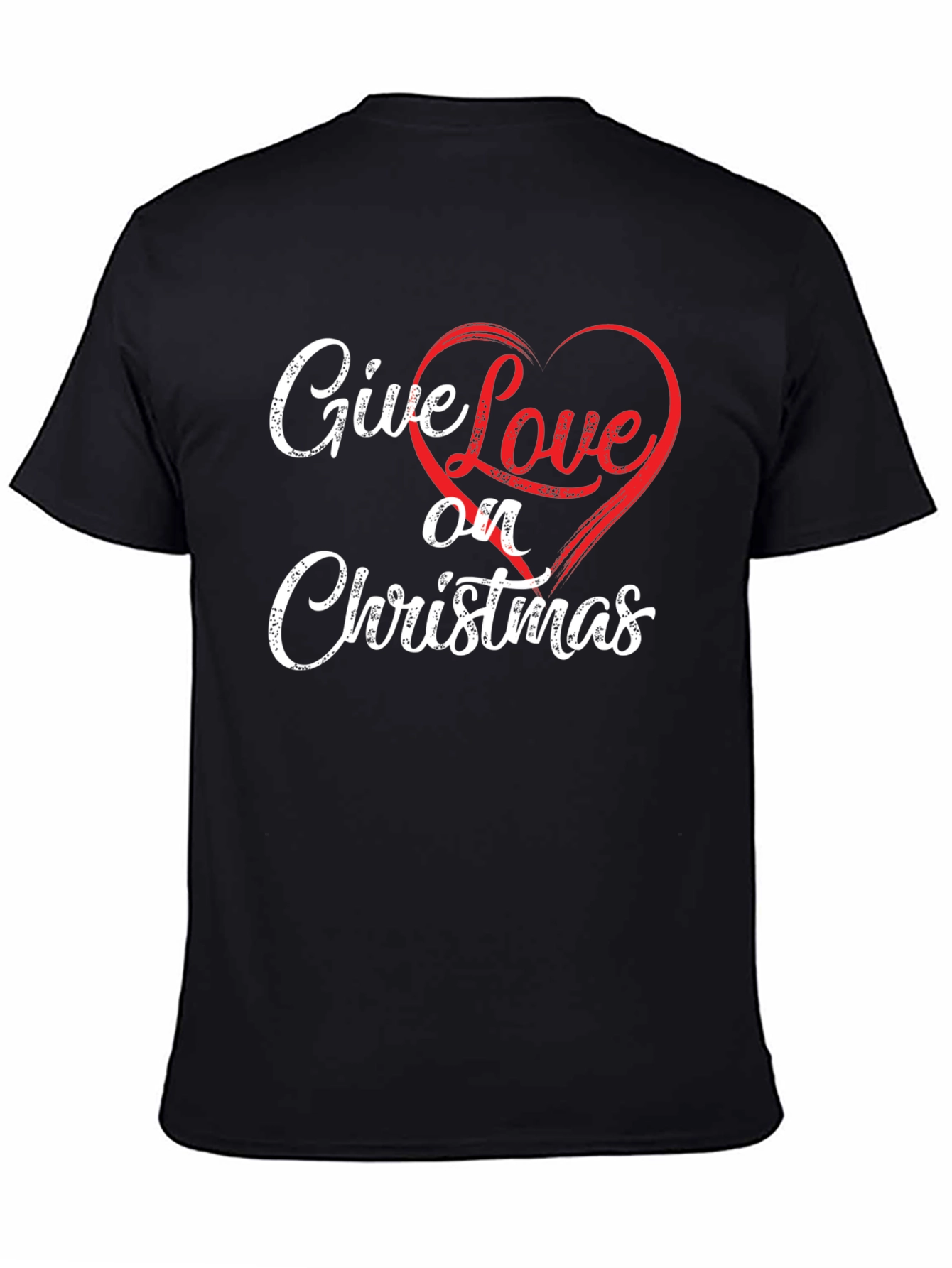 Give Love on Christmas Black T-Shirt