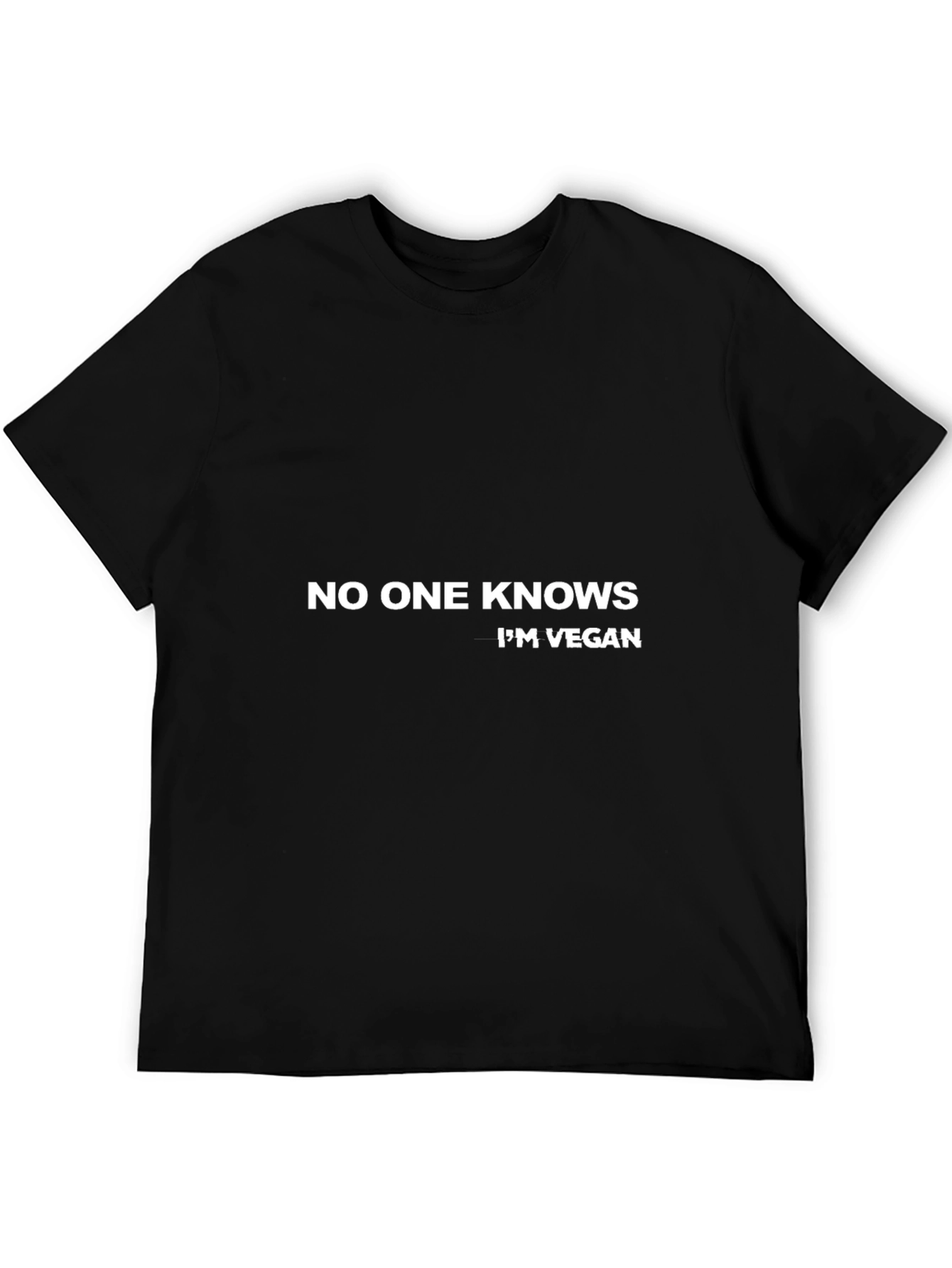 Funny Vegan T-Shirt - No One Knows Im Vegan