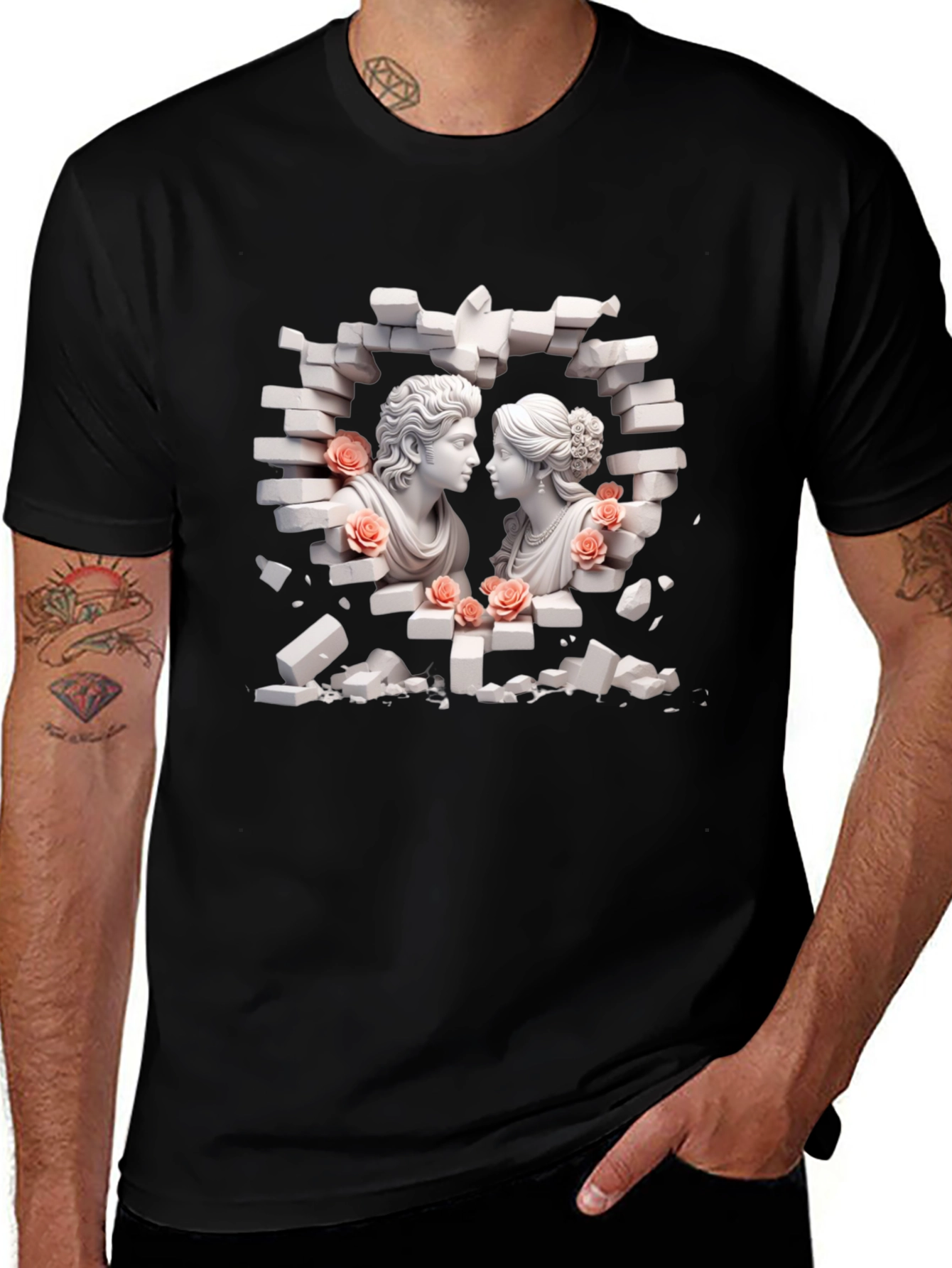 Sculpture Romance T-Shirt - Black