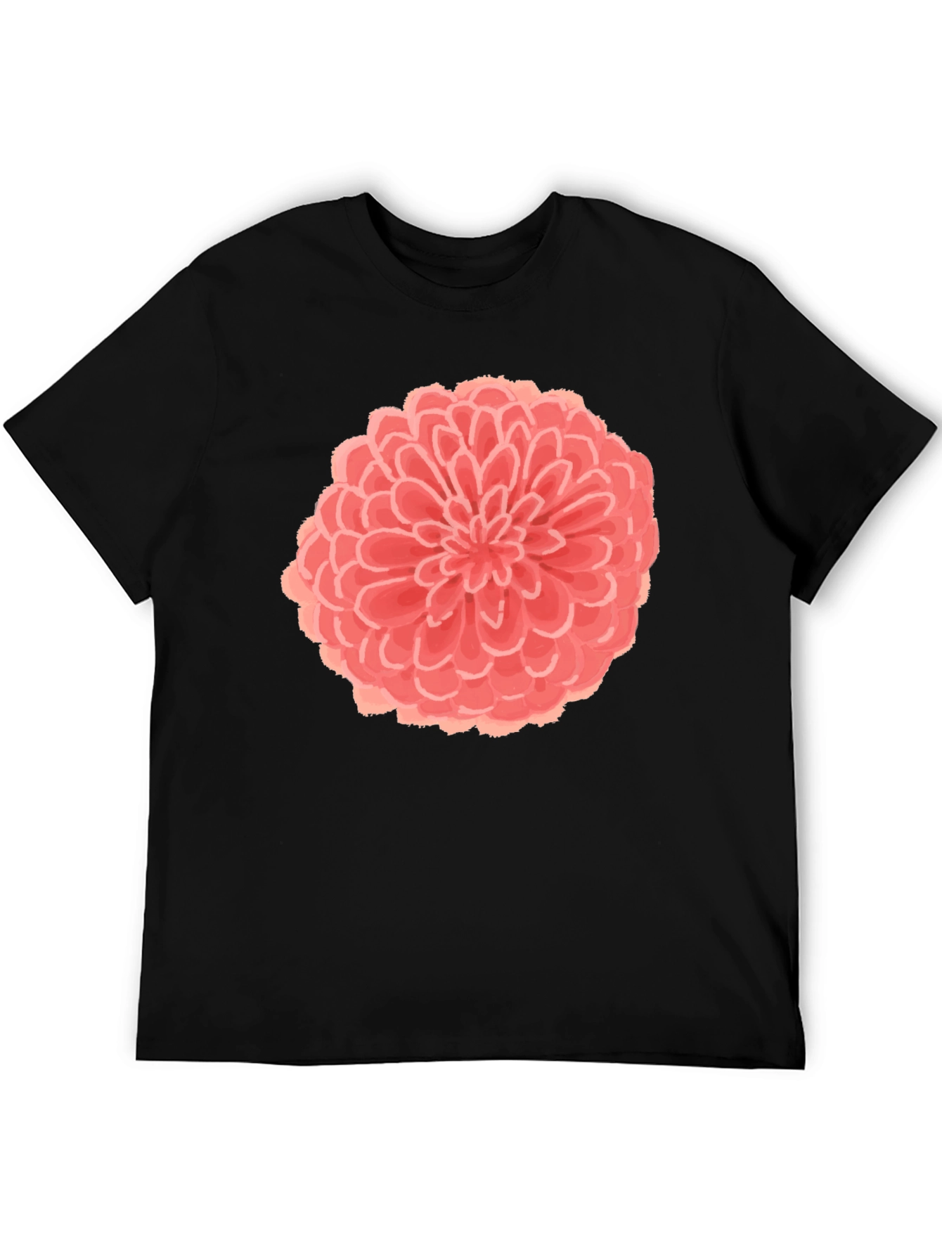 Floral Graphic Black T-Shirt