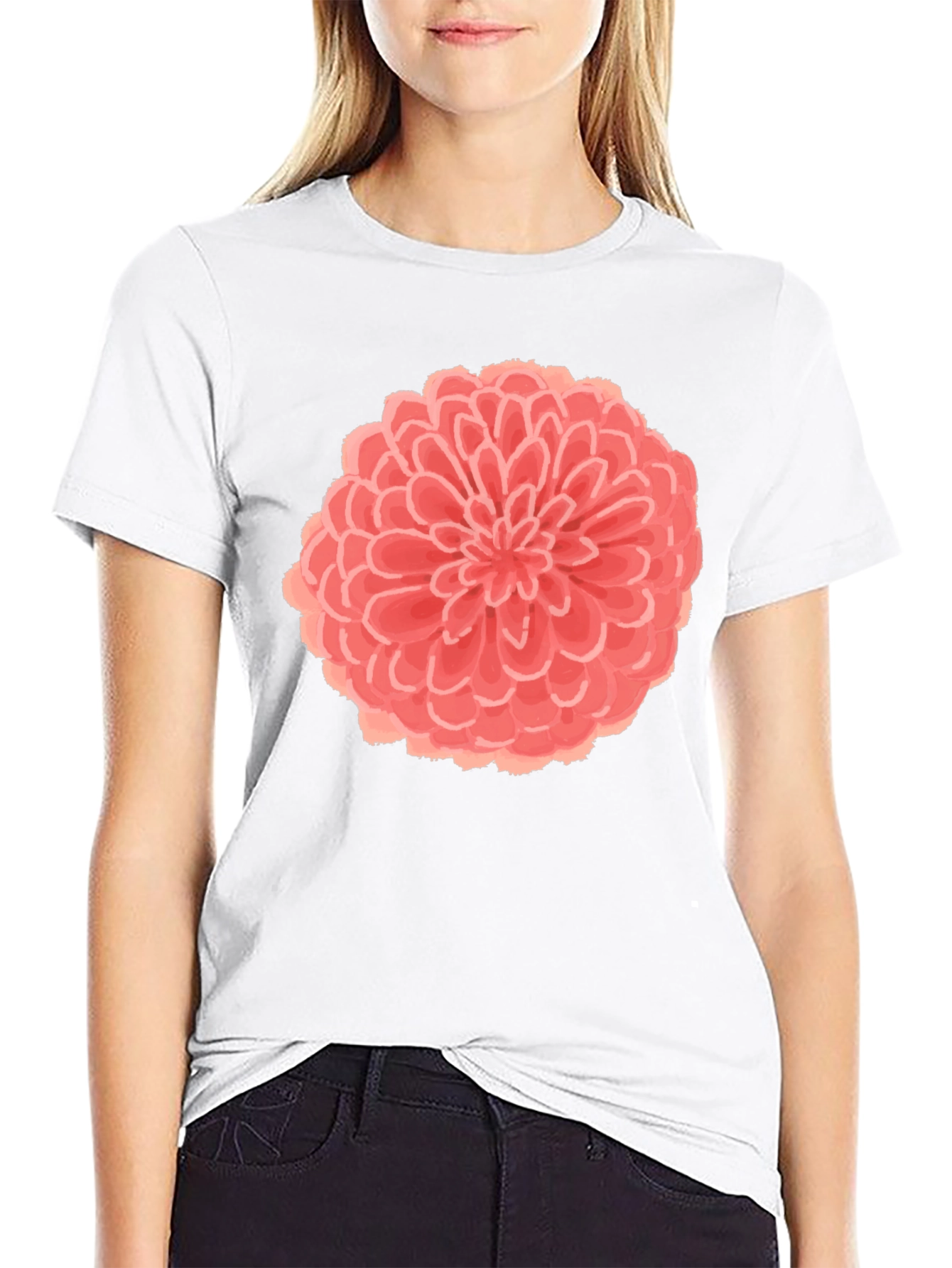 Floral Graphic Black T-Shirt