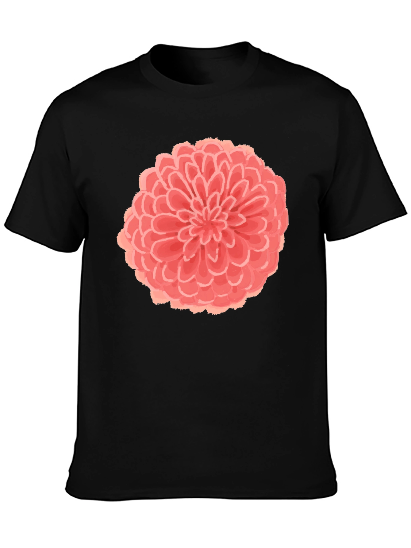 Floral Graphic Black T-Shirt