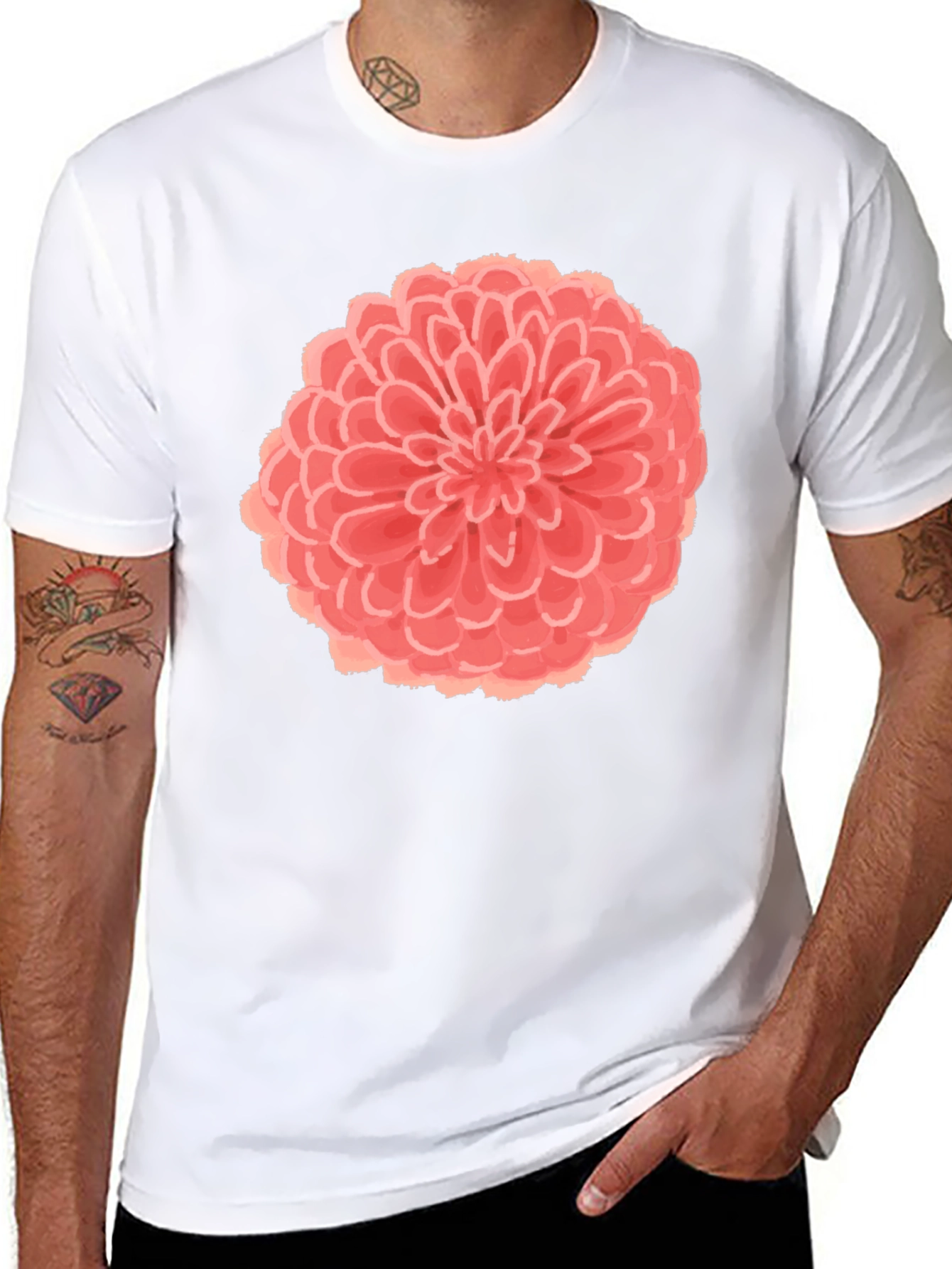 Floral Graphic Black T-Shirt