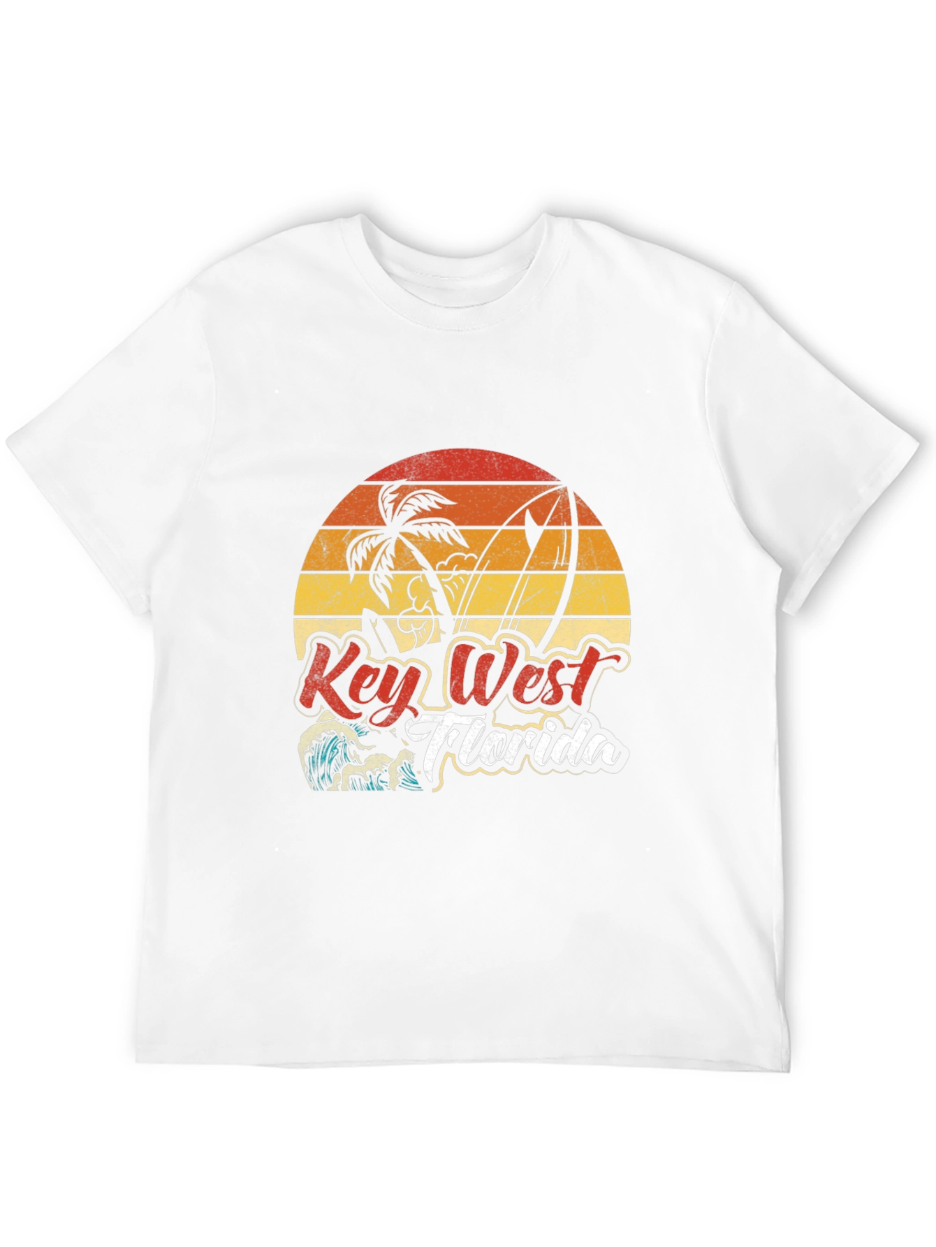 Key West Florida T-Shirt - Retro Surf Design