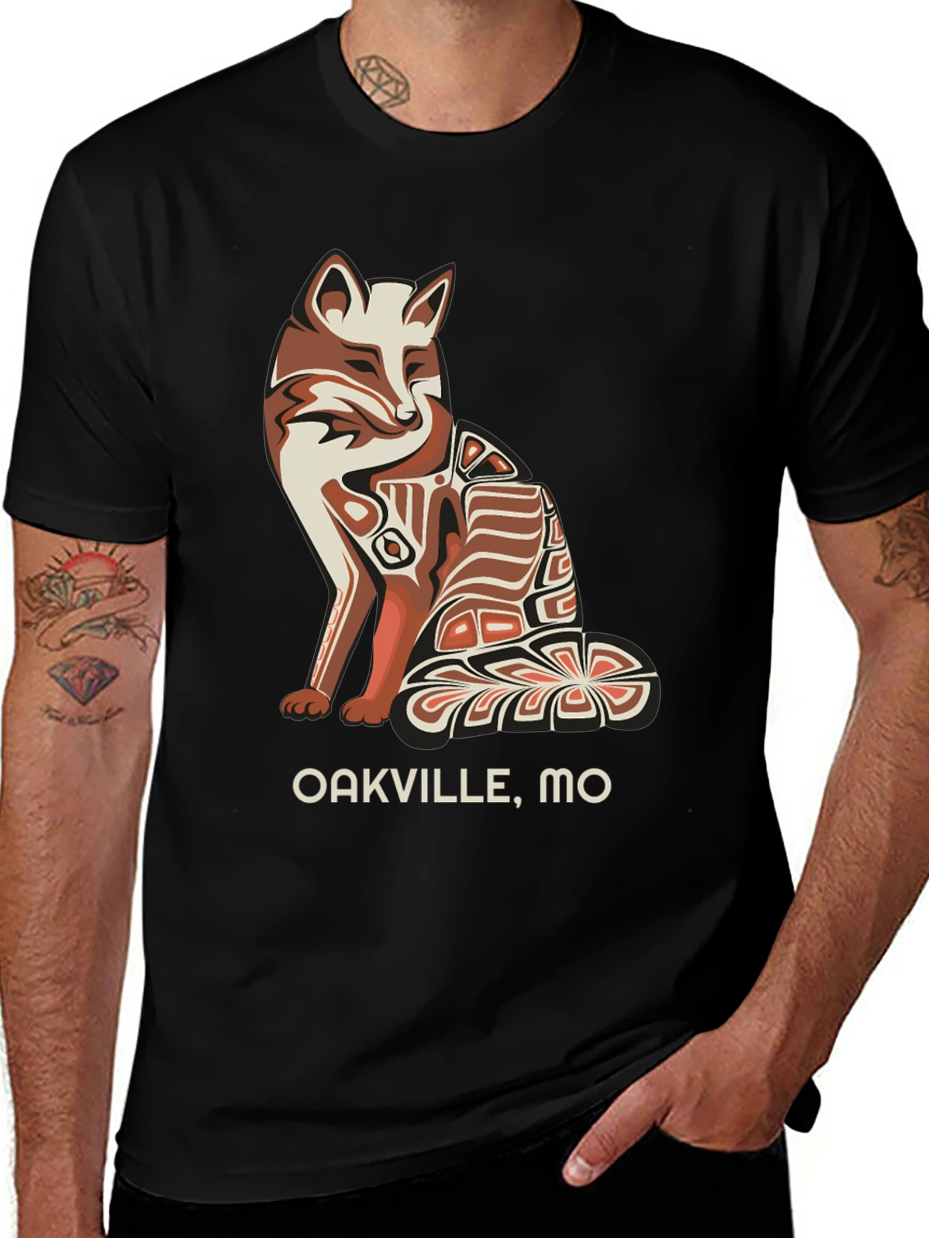 Oakville MO Fox Graphic Tee - Black