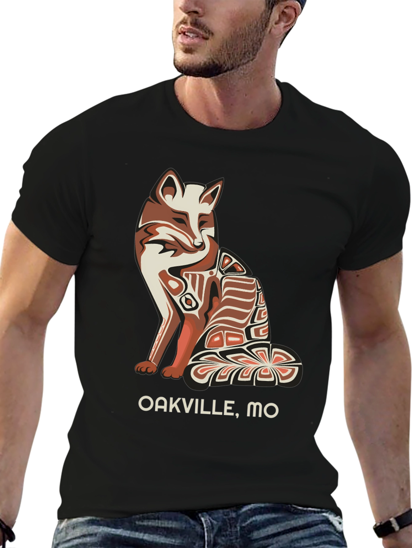 Oakville MO Fox Graphic Tee - Black