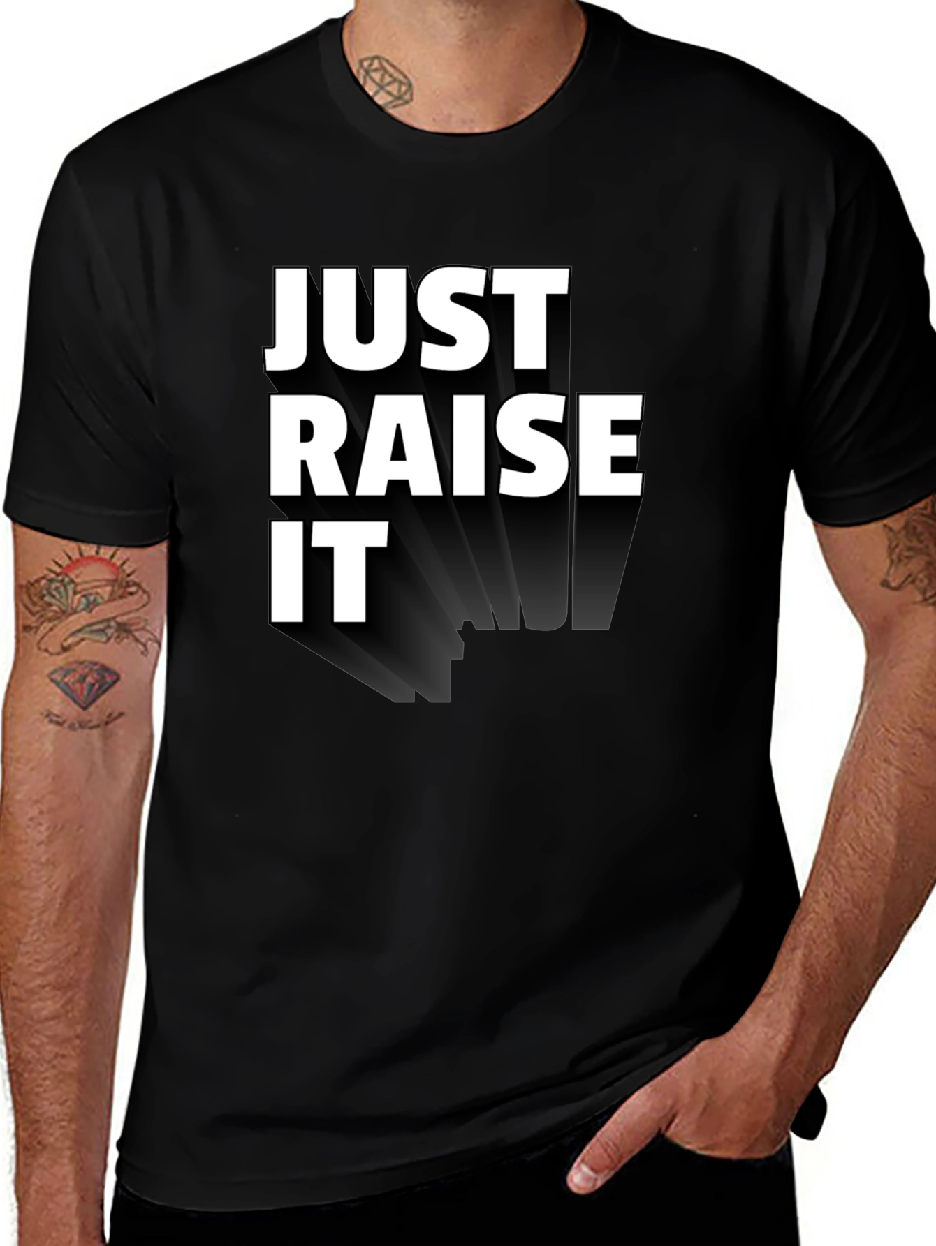 Just Raise It Black Graphic Tee