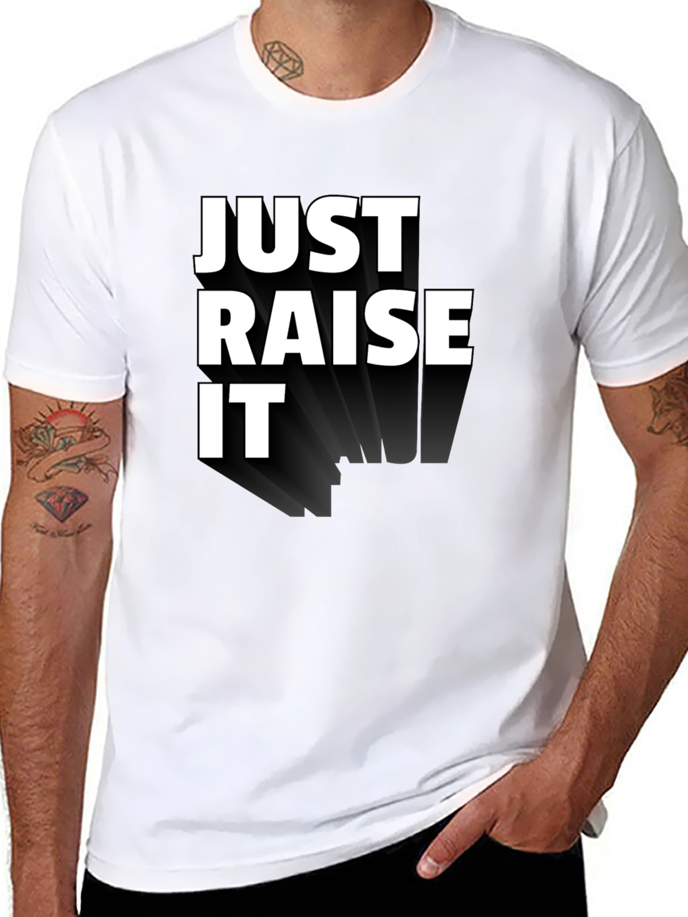 Just Raise It Black Graphic Tee