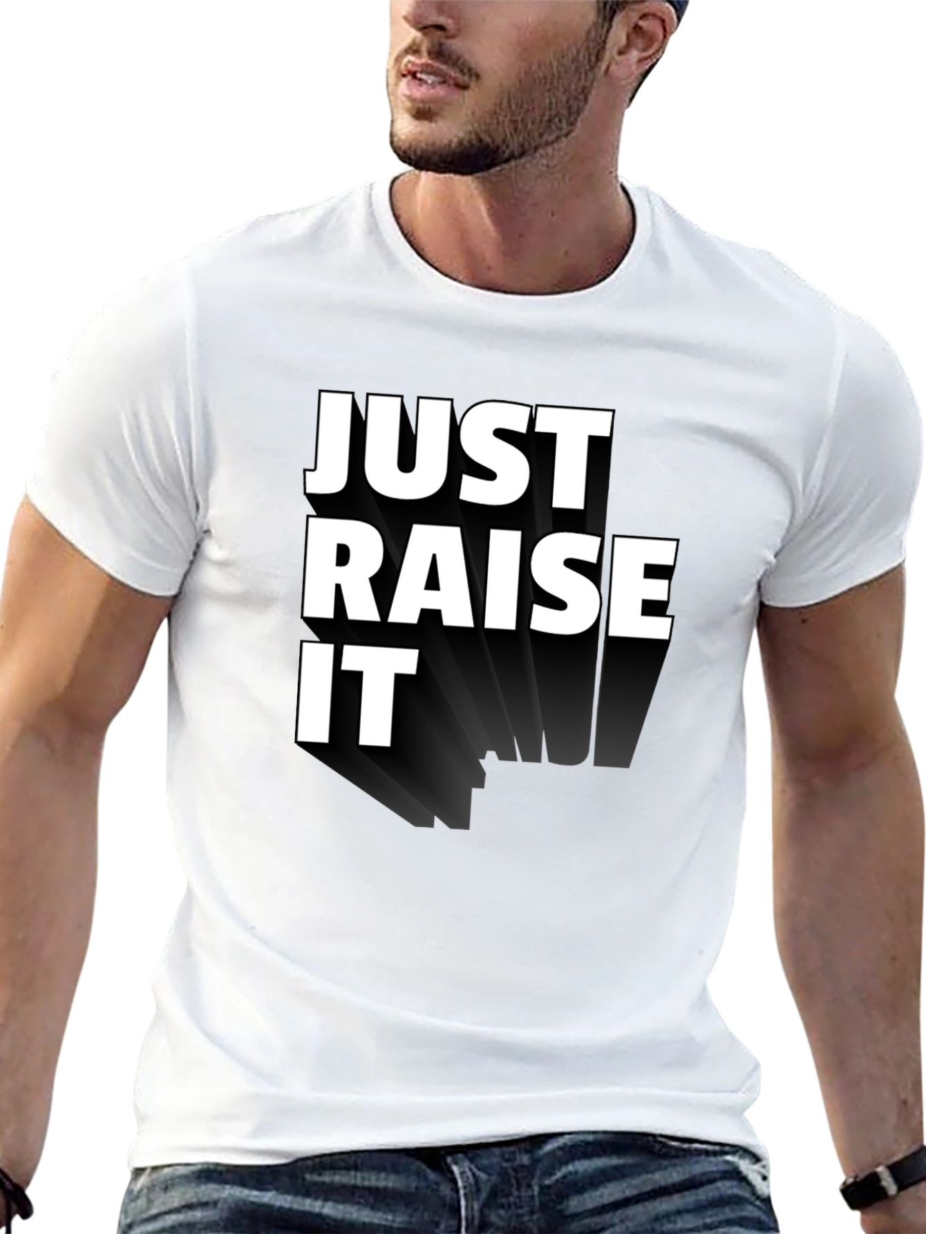 Just Raise It Black Graphic Tee