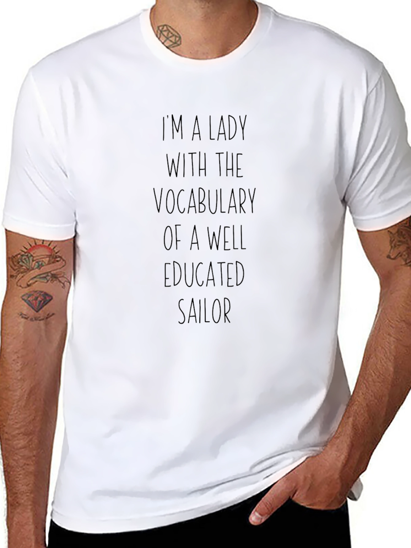 Lady with Sailor Vocabulary T-Shirt
