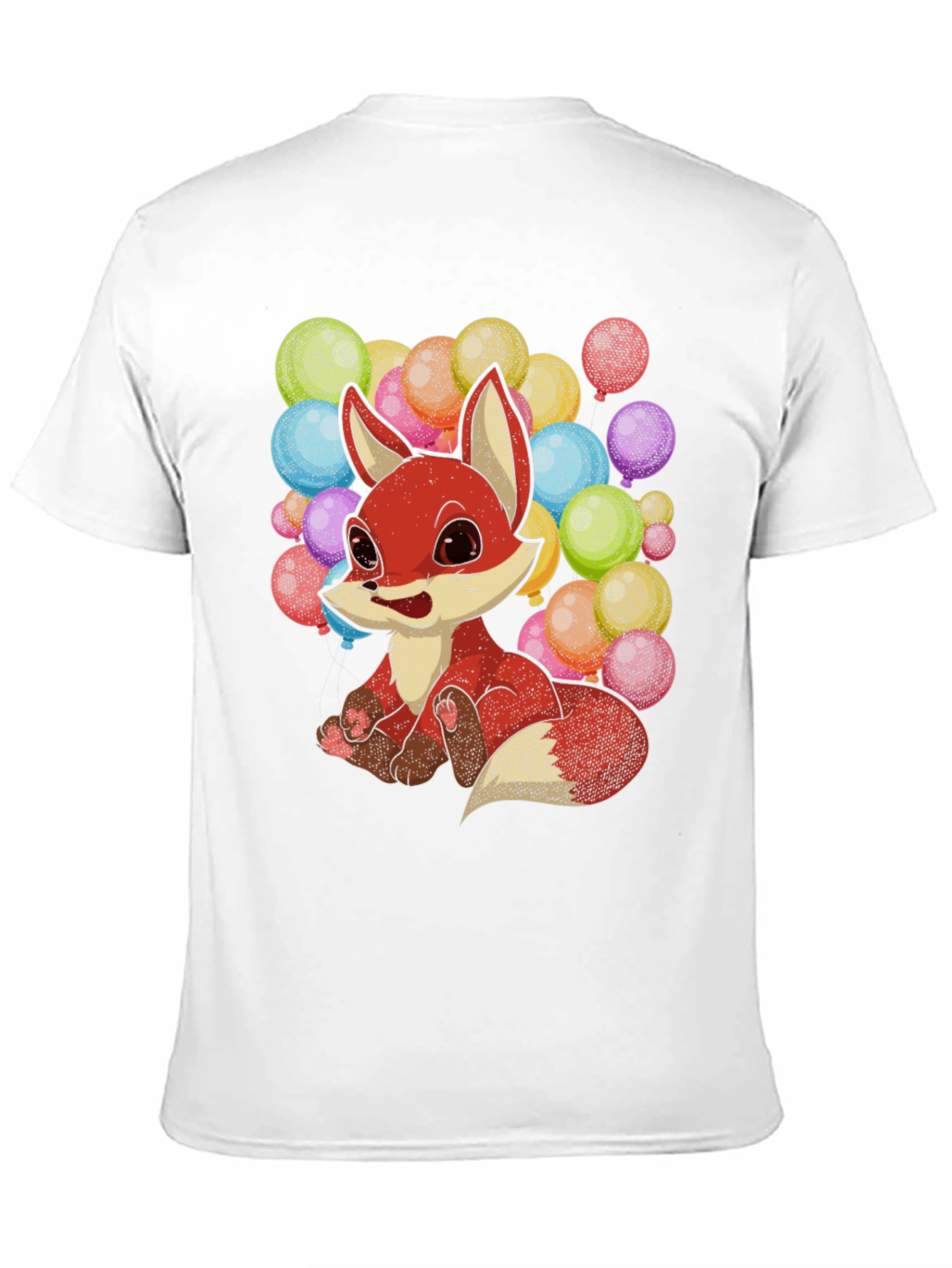 Cute Fox with Balloons Graphic T-Shirt
