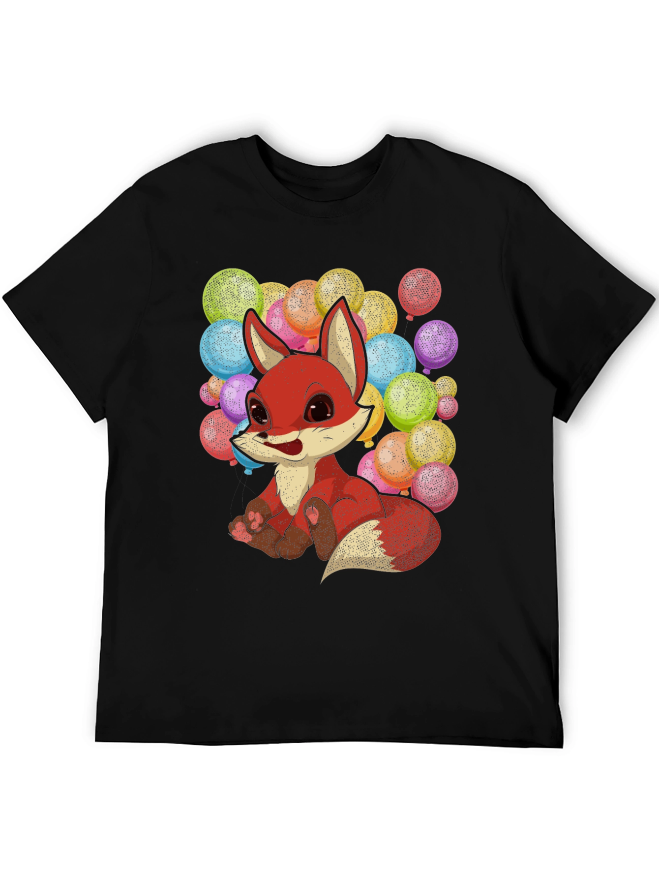 Cute Fox with Balloons Graphic T-Shirt