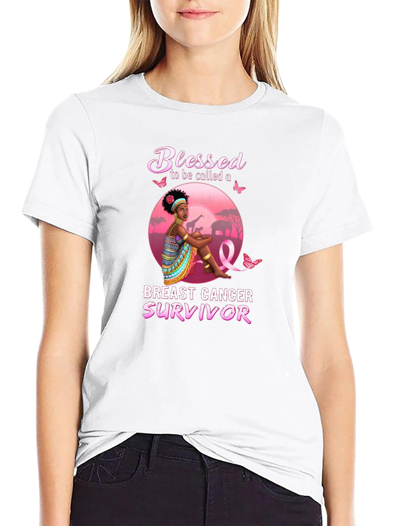 Blessed Breast Cancer Survivor Graphic Tee