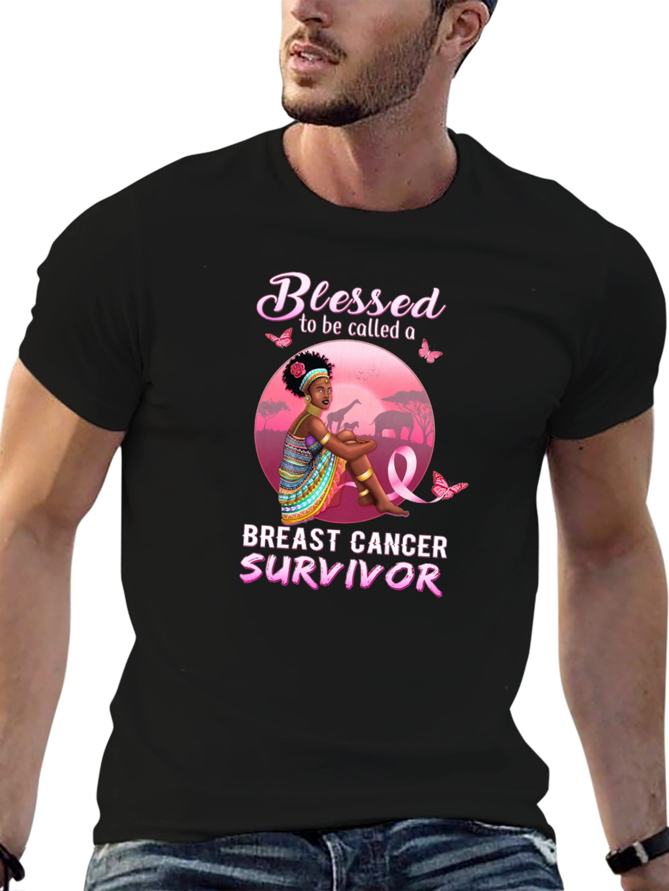 Blessed Breast Cancer Survivor Graphic Tee