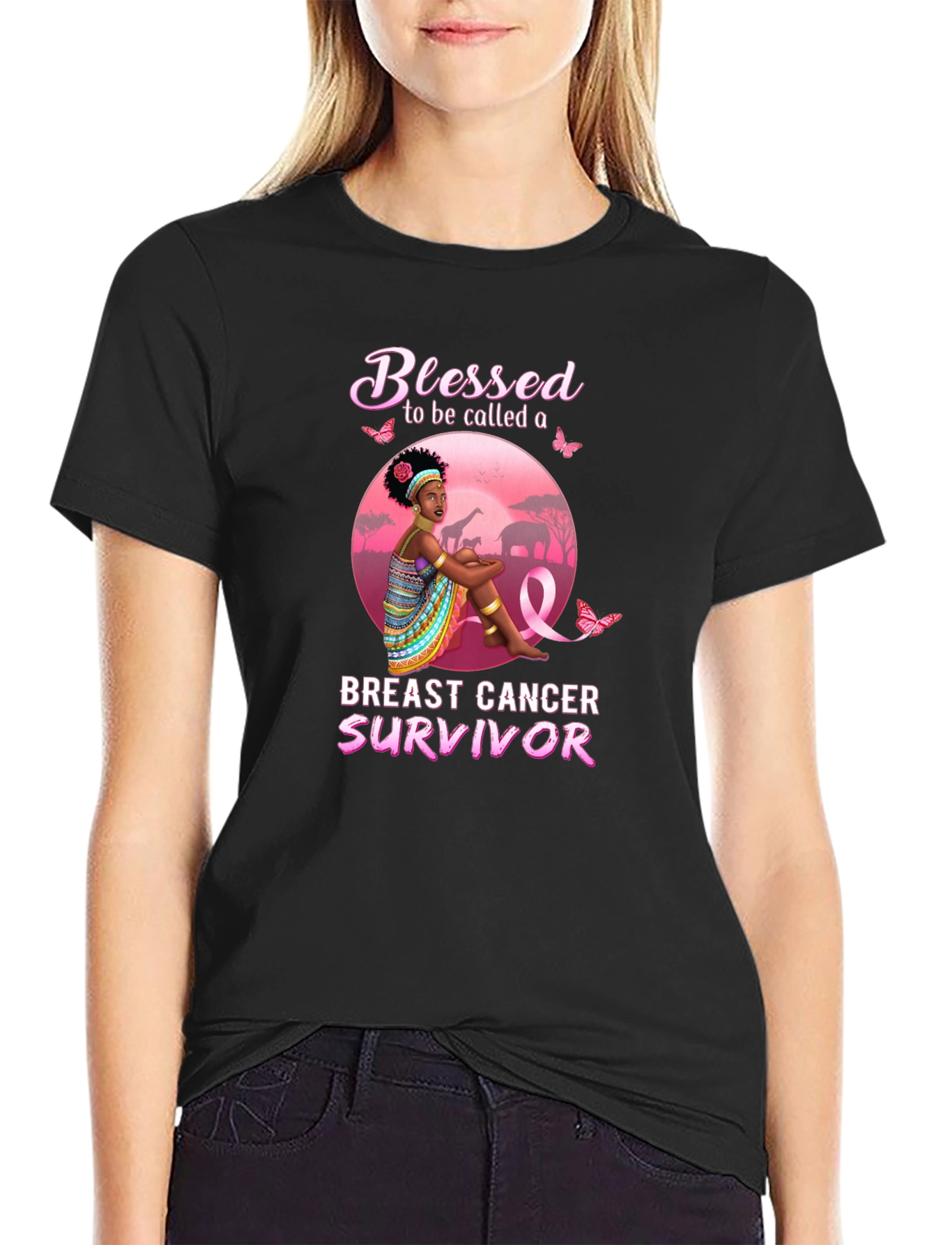 Blessed Breast Cancer Survivor Graphic Tee