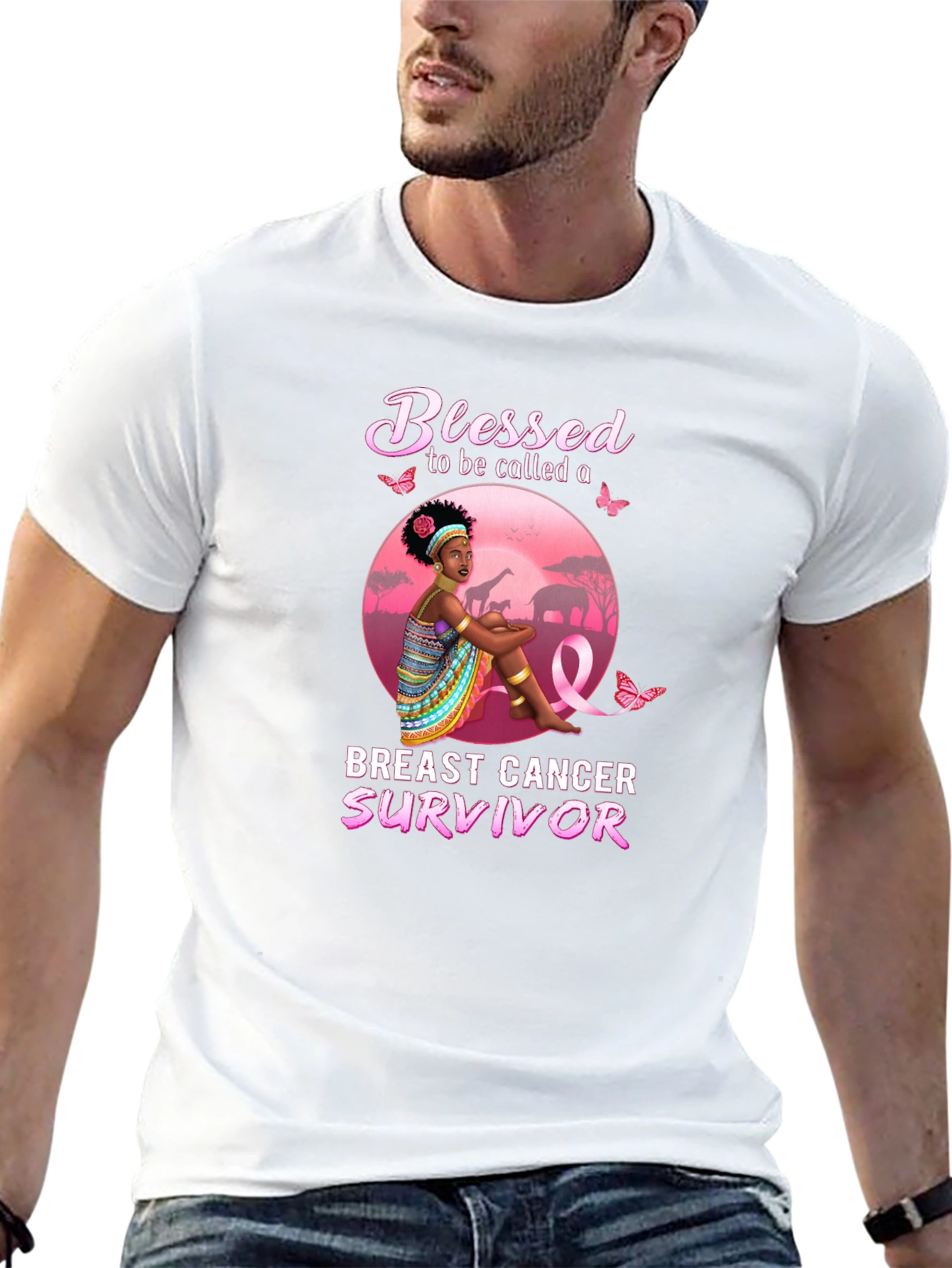 Blessed Breast Cancer Survivor Graphic Tee