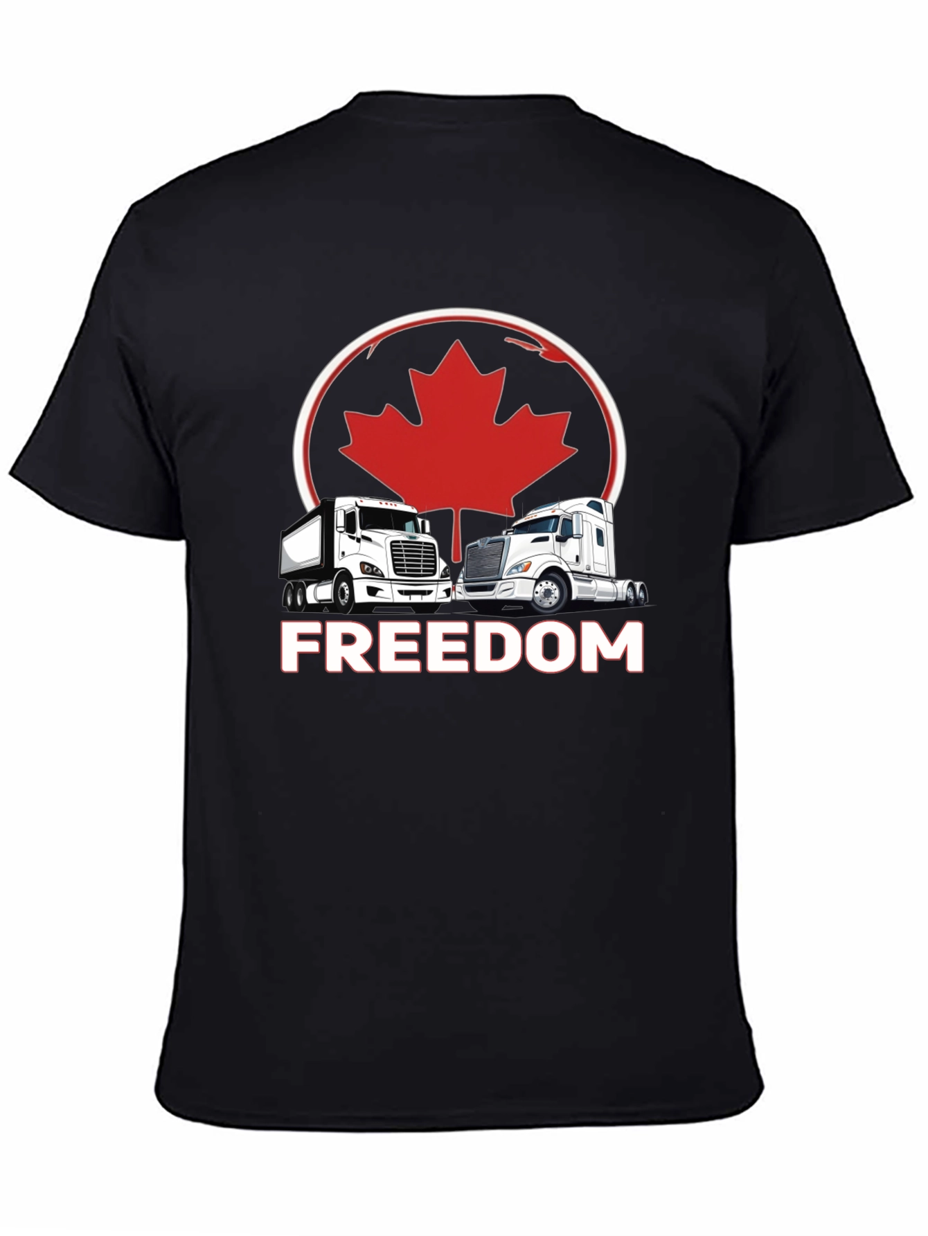 Freedom Trucker T-Shirt Canada Maple Leaf