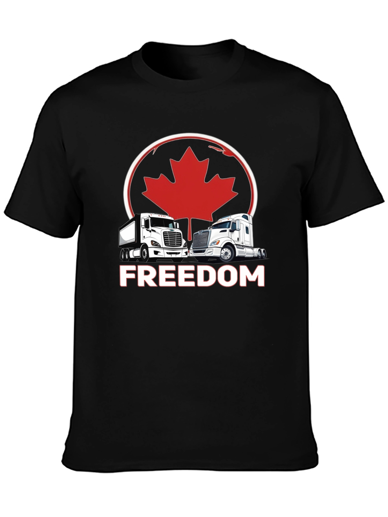 Freedom Trucker T-Shirt Canada Maple Leaf