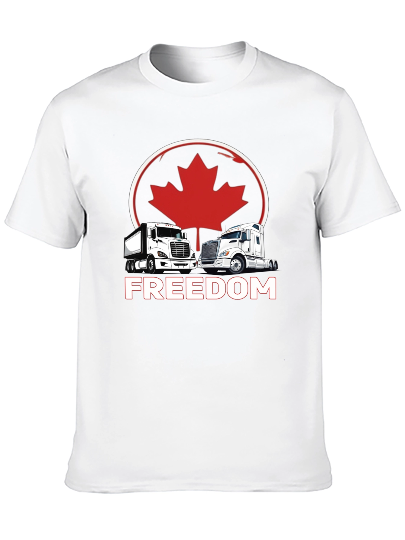 Freedom Trucker T-Shirt Canada Maple Leaf
