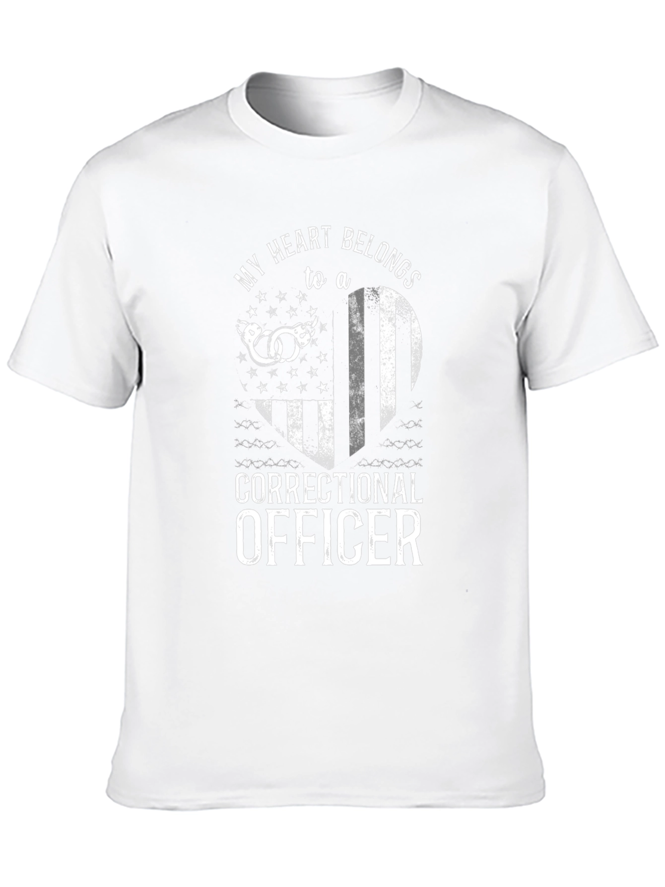 Correctional Officer Heart Graphic T-Shirt