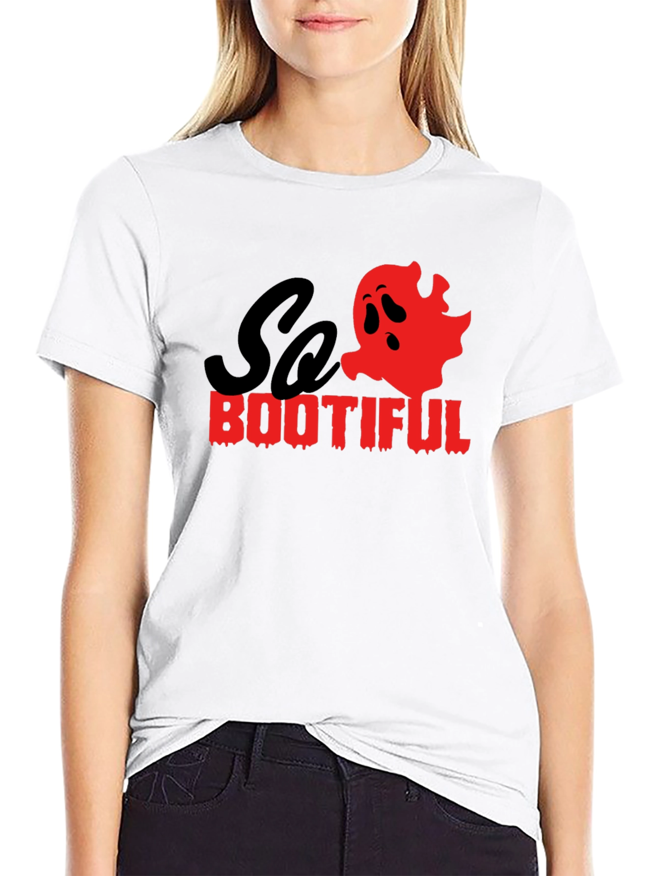 So Bootiful Halloween T-Shirt - Ghost Graphic