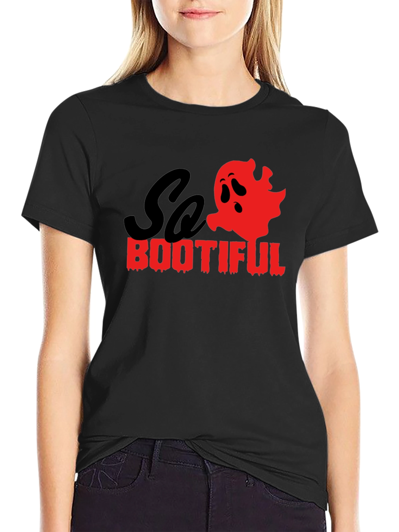 So Bootiful Halloween T-Shirt - Ghost Graphic