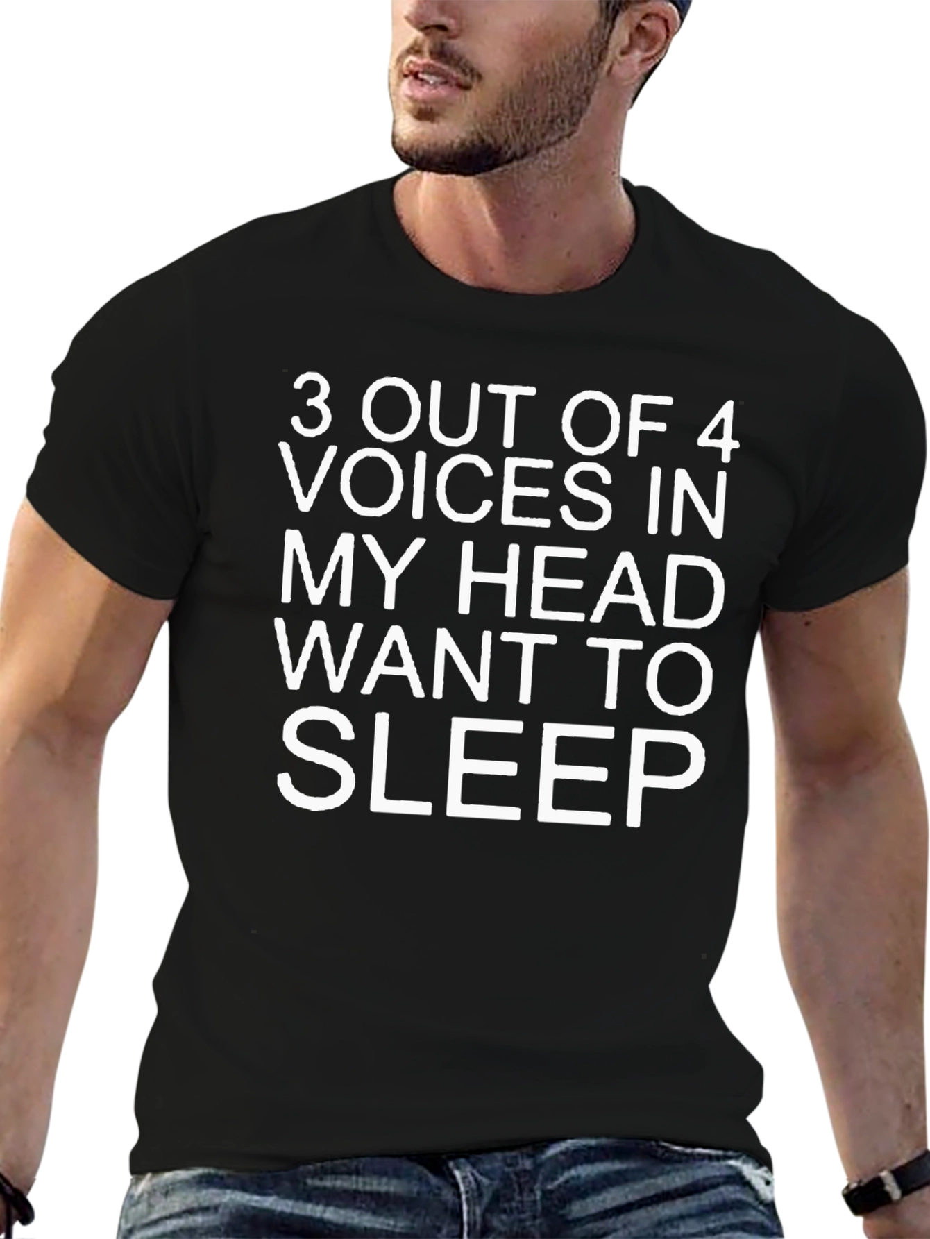 Funny Sleepy T-Shirt - 3 Out of 4 Voices