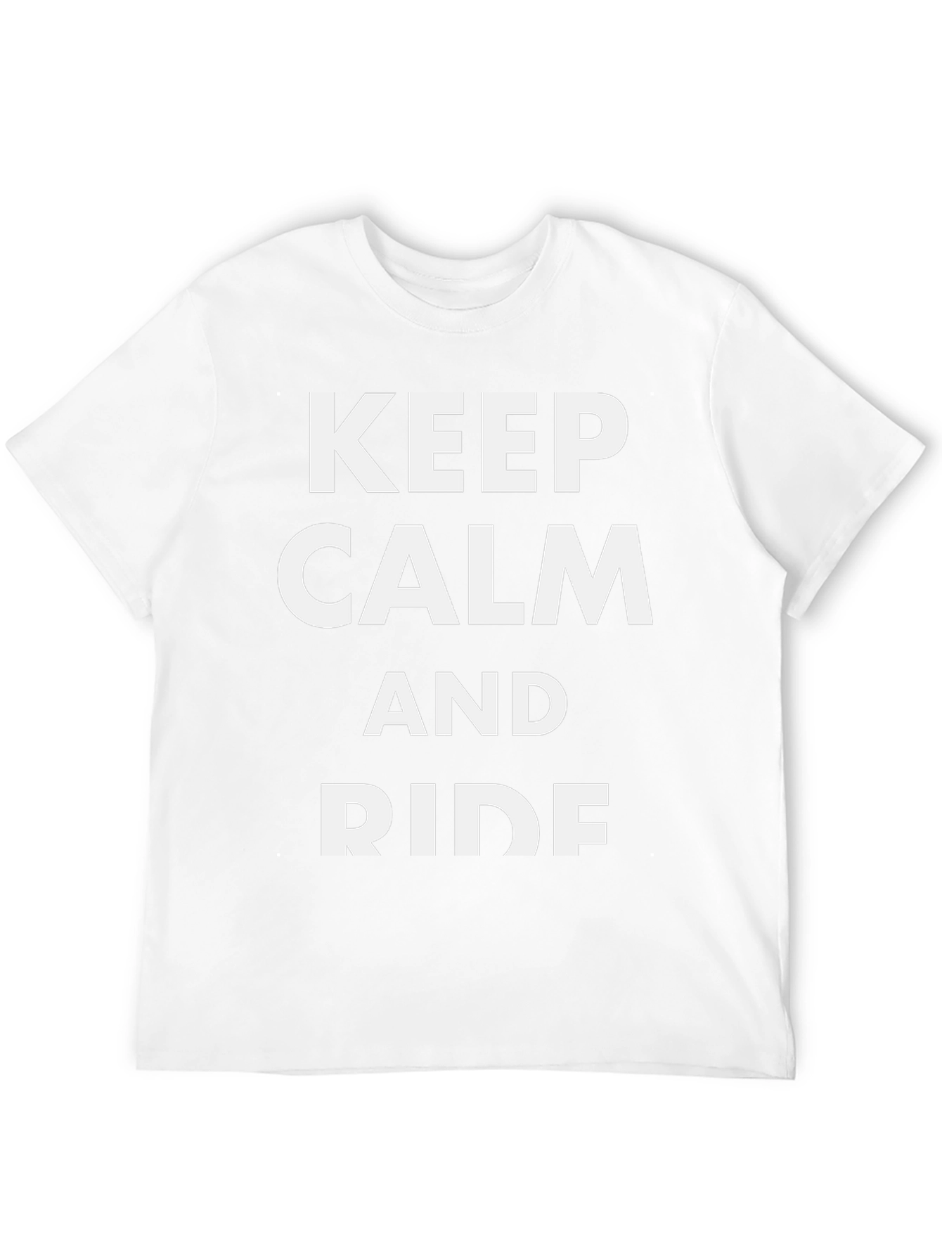 Keep Calm and Ride T-Shirt - Black Cotton Tee