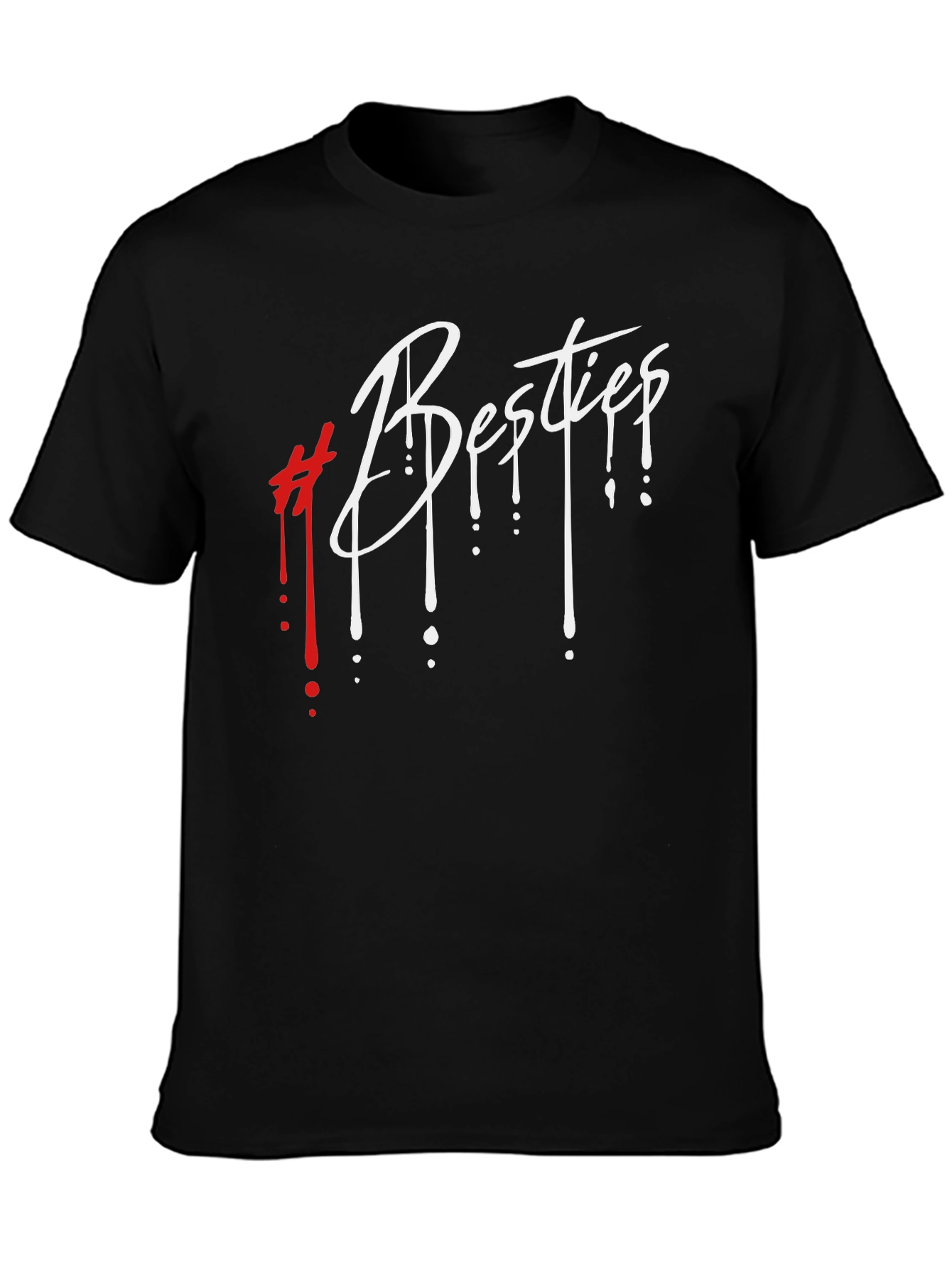Besties Graphic Tee - Stylish Black Unisex T-Shirt