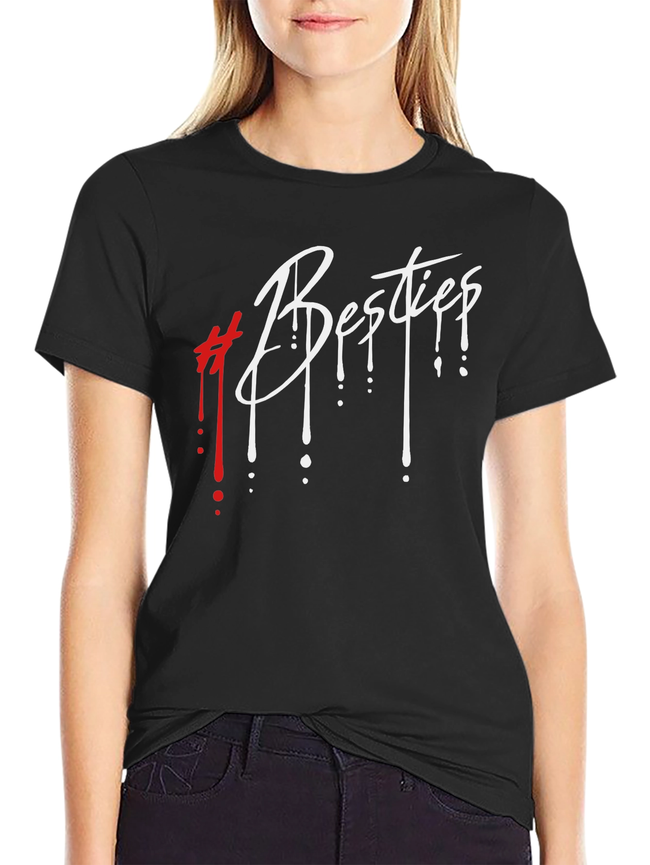 Besties Graphic Tee - Stylish Black Unisex T-Shirt