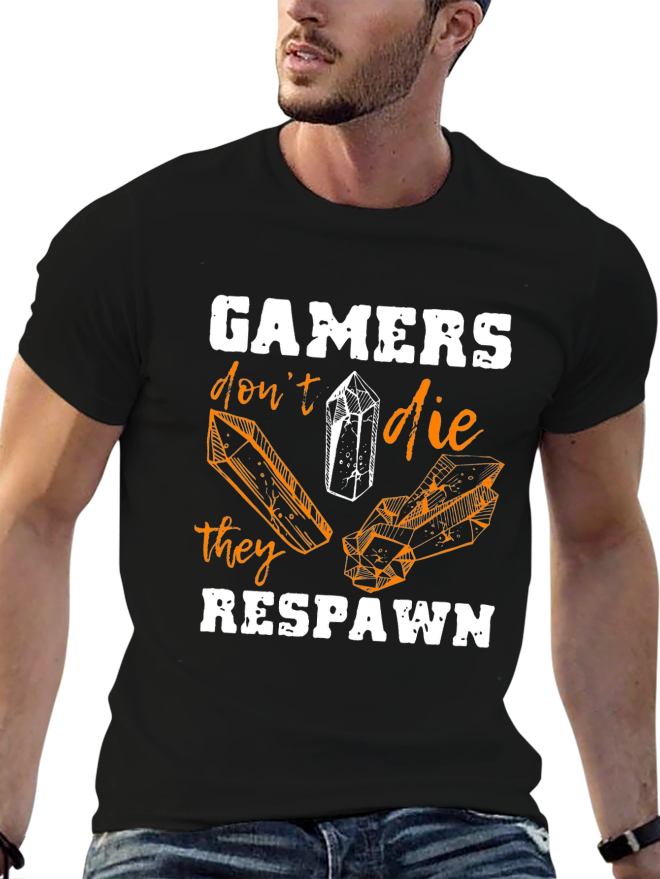 Gamers Dont Die T-Shirt - They Respawn