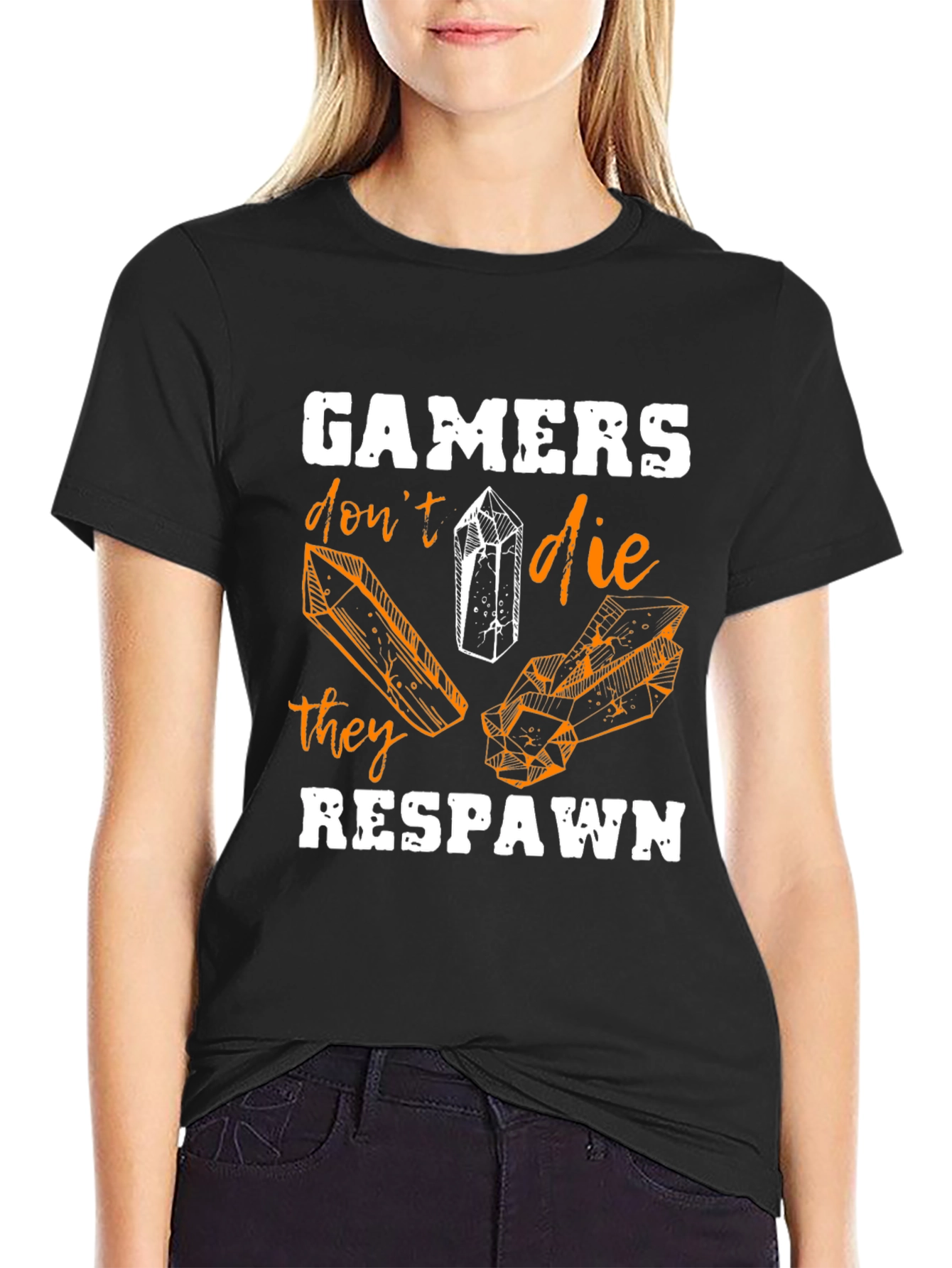 Gamers Dont Die T-Shirt - They Respawn