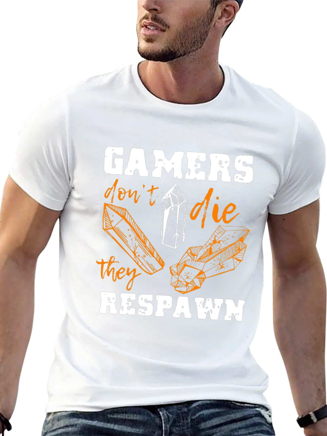 Gamers Dont Die T-Shirt - They Respawn