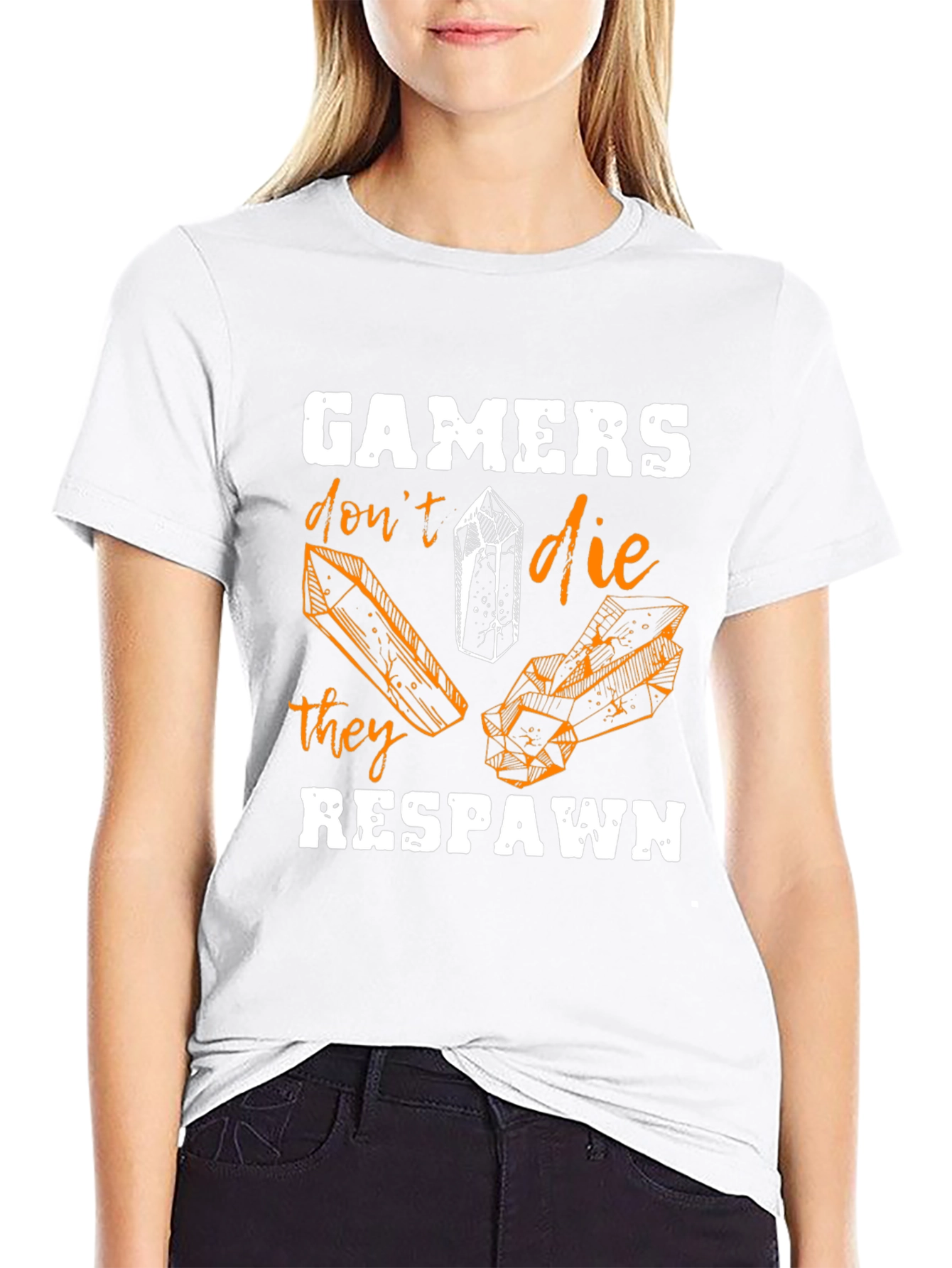 Gamers Dont Die T-Shirt - They Respawn