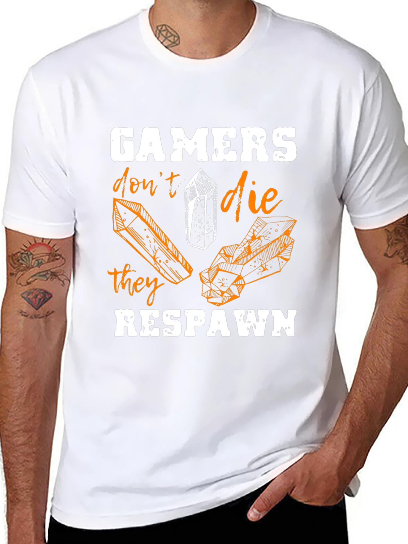 Gamers Dont Die T-Shirt - They Respawn