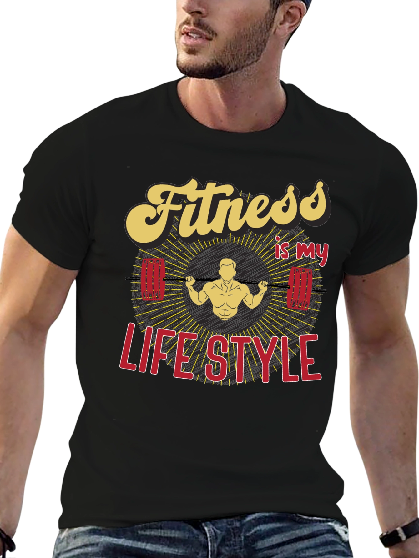 Fitness is my Lifestyle Graphic T-Shirt