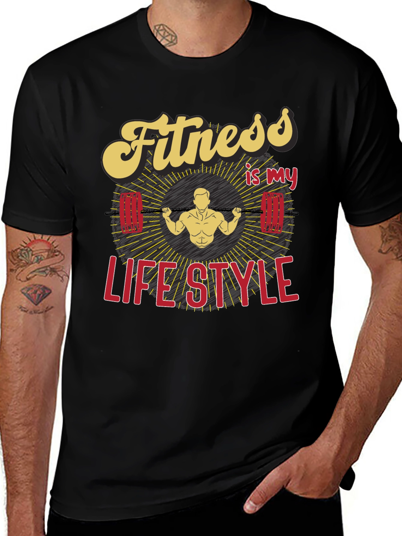 Fitness is my Lifestyle Graphic T-Shirt